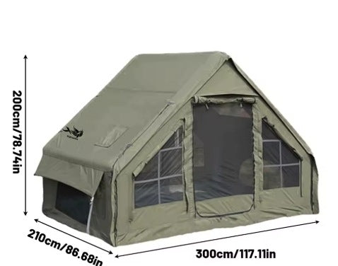 Pumped Tent Large 3-5os Glamping High 2m Dimensions 3x2,1x2M