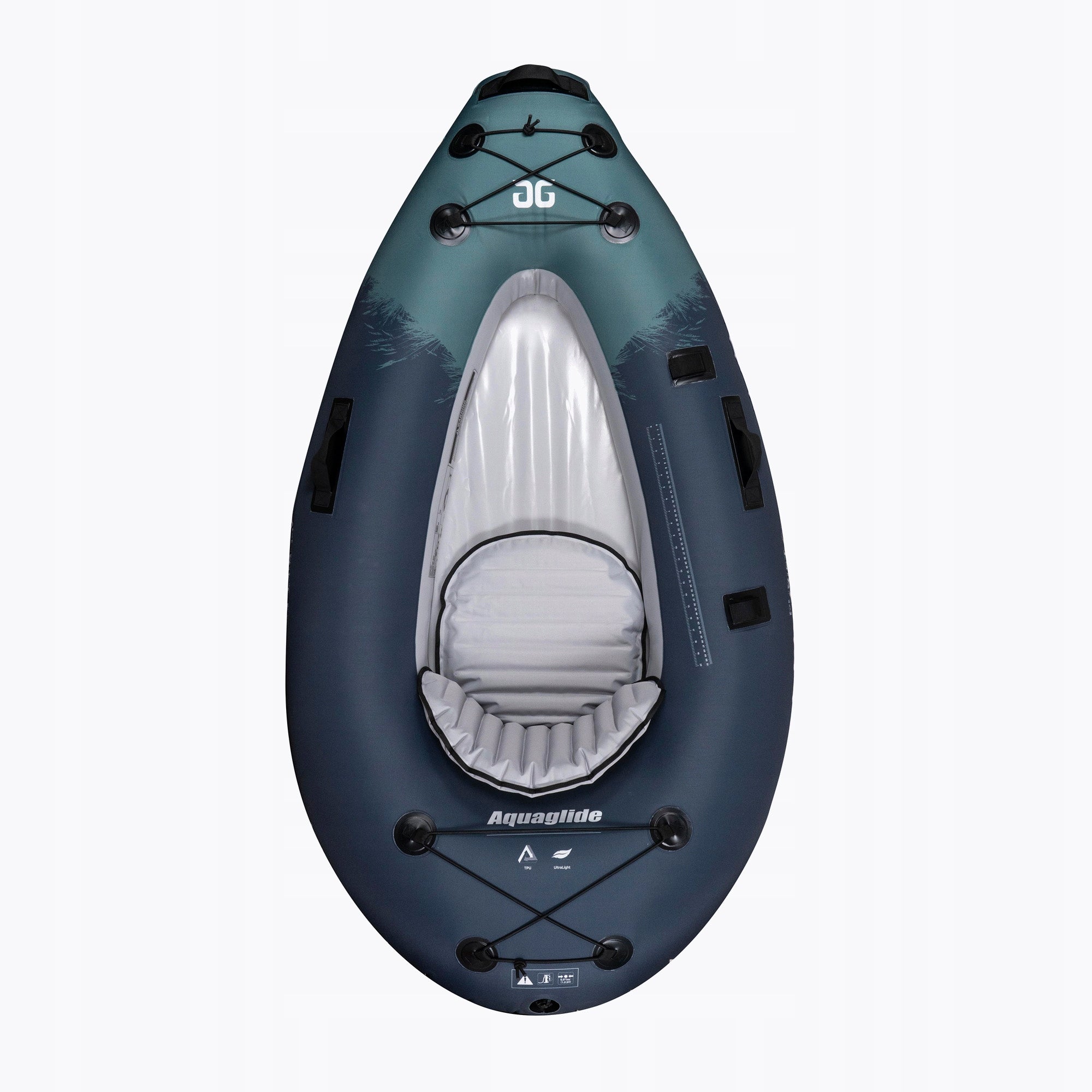 Pumped kayak 1-person Aquaglide grey Backwoods Purist 201x110x39.4 cm EAN (GTIN) 790628044646