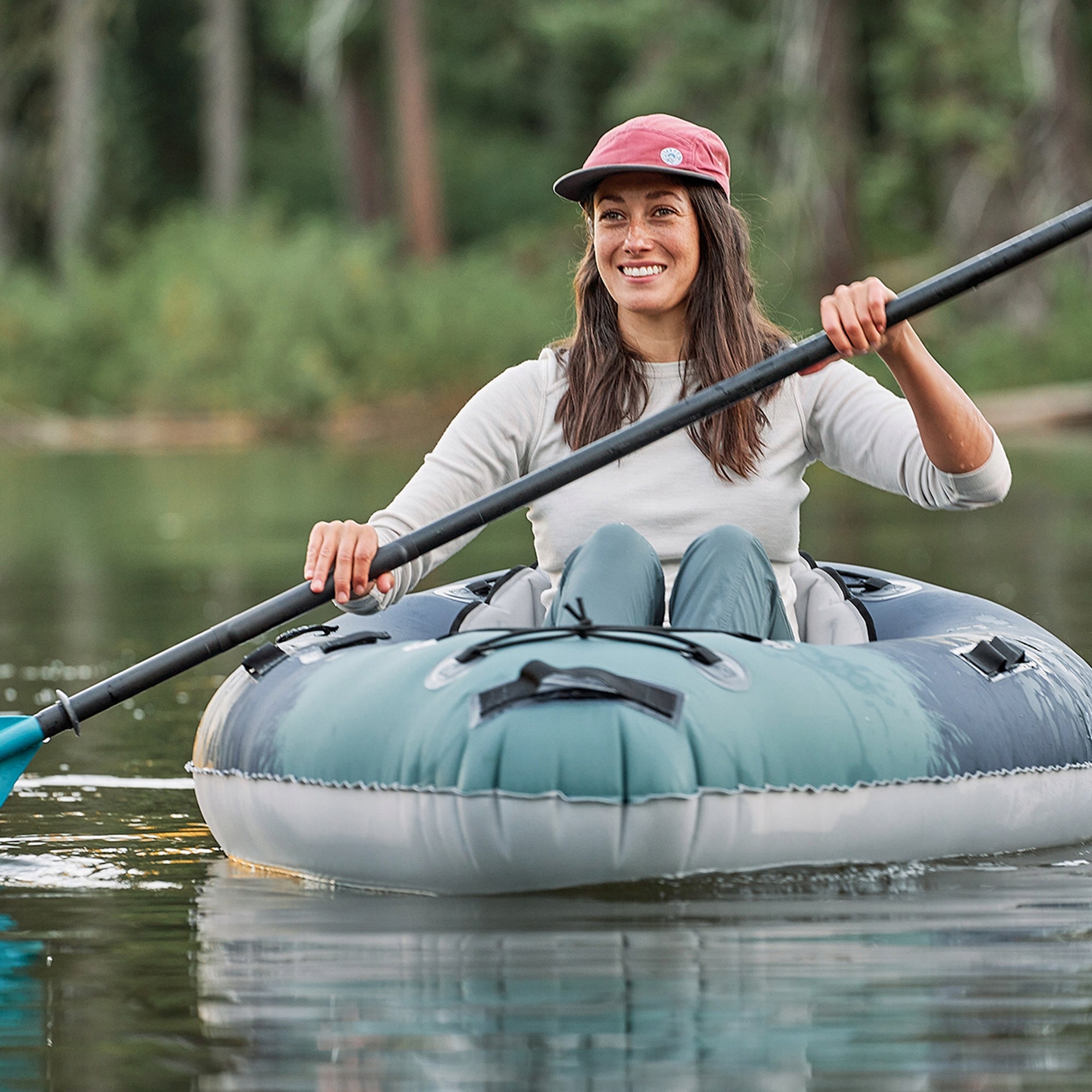 Pumped kayak 1-person Aquaglide grey Backwoods Purist 201x110x39.4 cm Length 201 cm