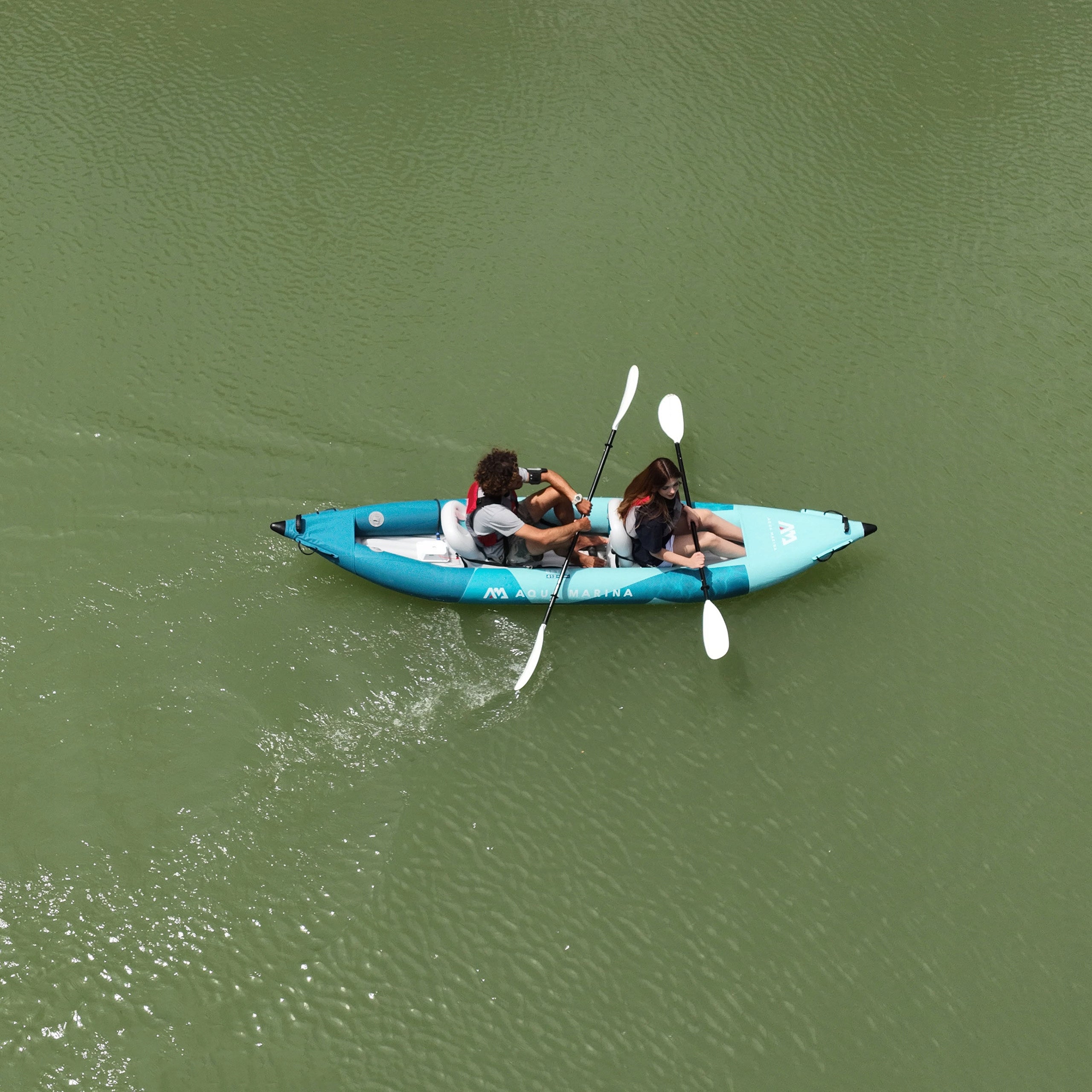 Pumped kayak Aqua Marina Betta 412 Blue 2026 2-person + Inflatable buoy Material pneumatic