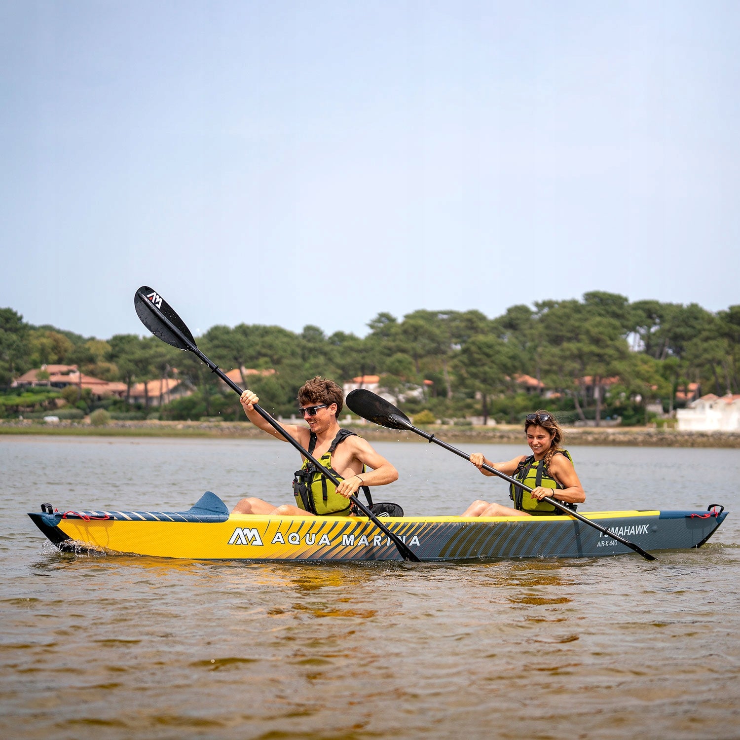 Pumped kayak Aqua Marina Tomahawk Air-K440 +Pump EP-T16+BOJKA INFLATABLE Material pneumatic