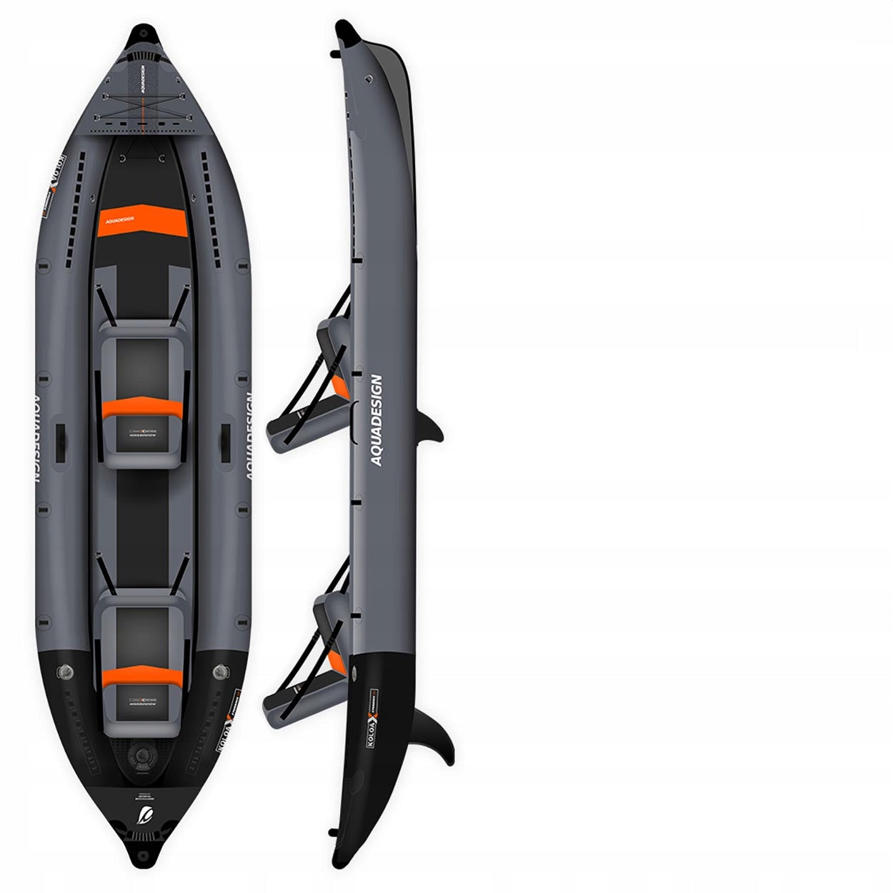 Pumped kayak Aquadesign Koloa X'PERIENCE 360 cm +2x kayak paddle KP-1 Manufacturer code KA-2246-360-2-KP1