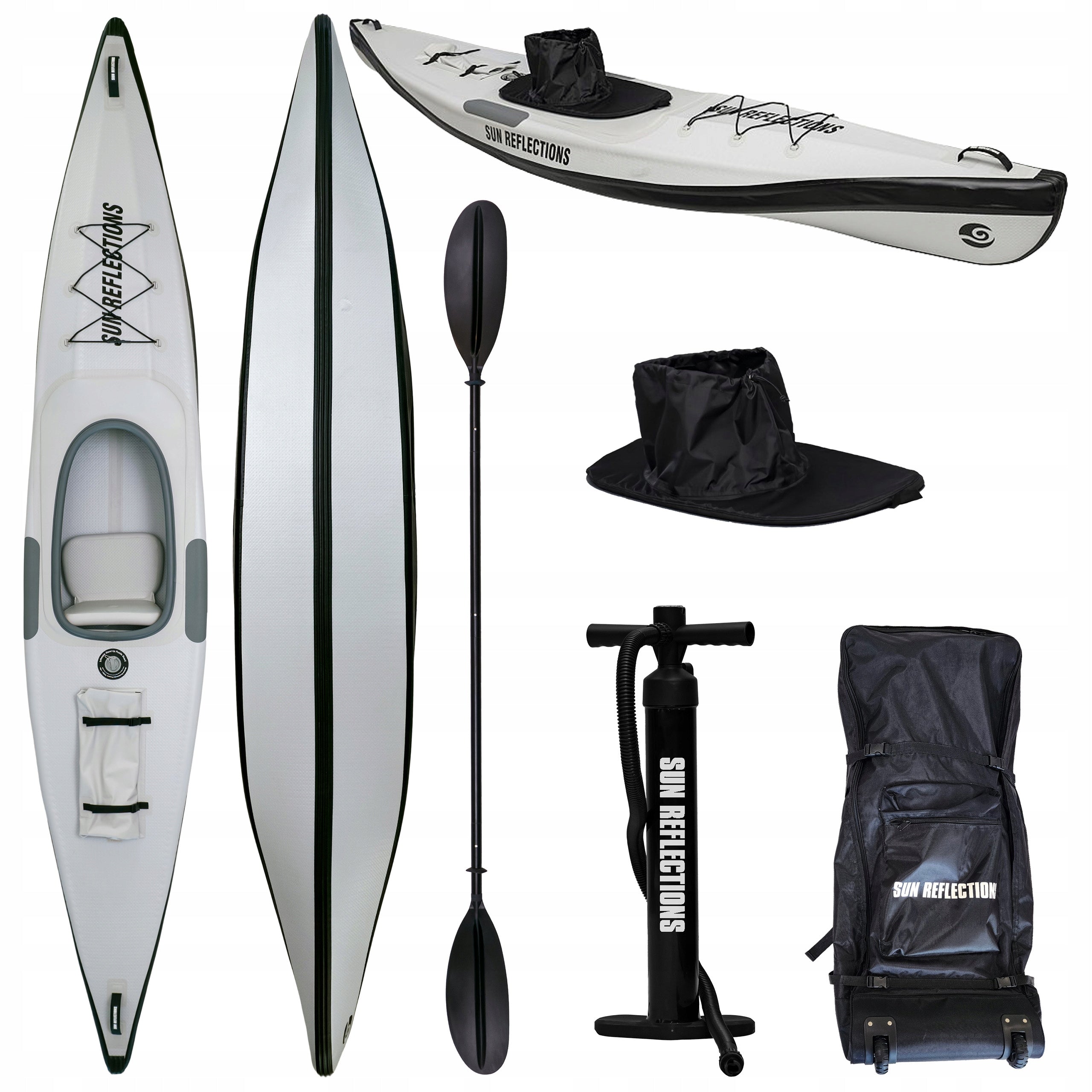 Pumped kayak SUN REFLECTIONS FULL DS 397 CM 1-person Dropstitch + paddle