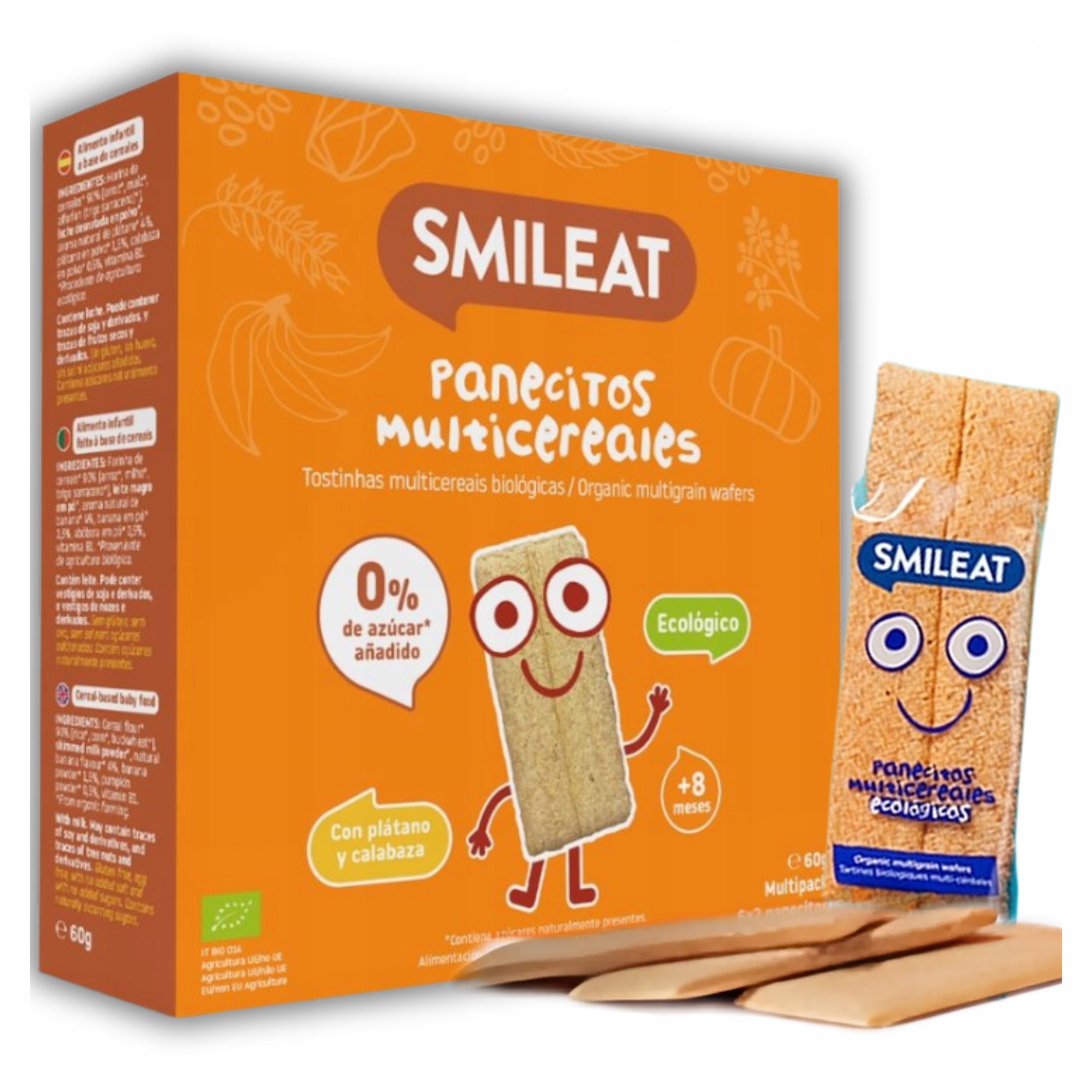 Pumpkin Banana Crackers Without Sugar Smileat Bio Snack After 8 Months Onwards 60g