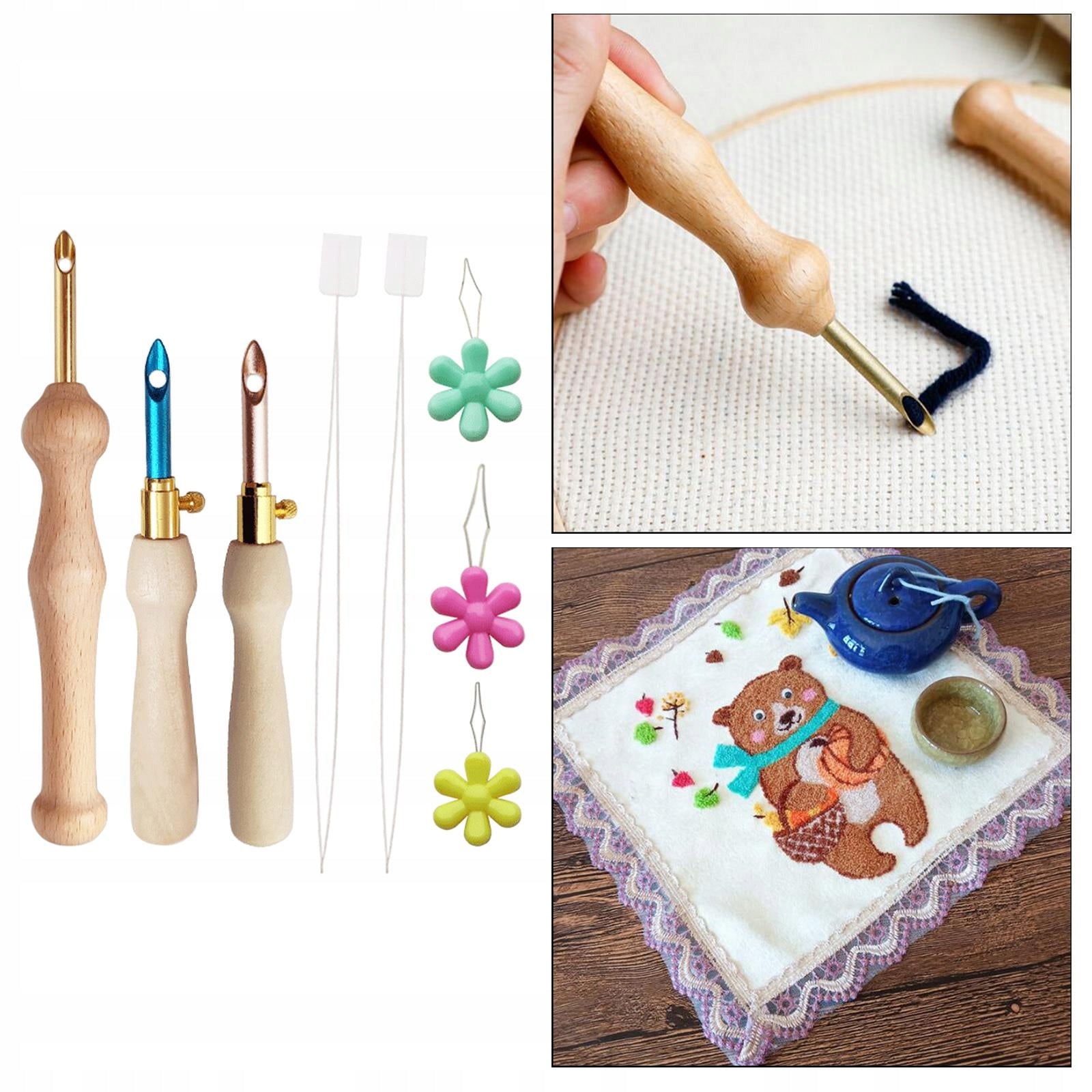 Punch , Soft Embroidery Pen Punch Set Large Punch with 3x Brand no brand