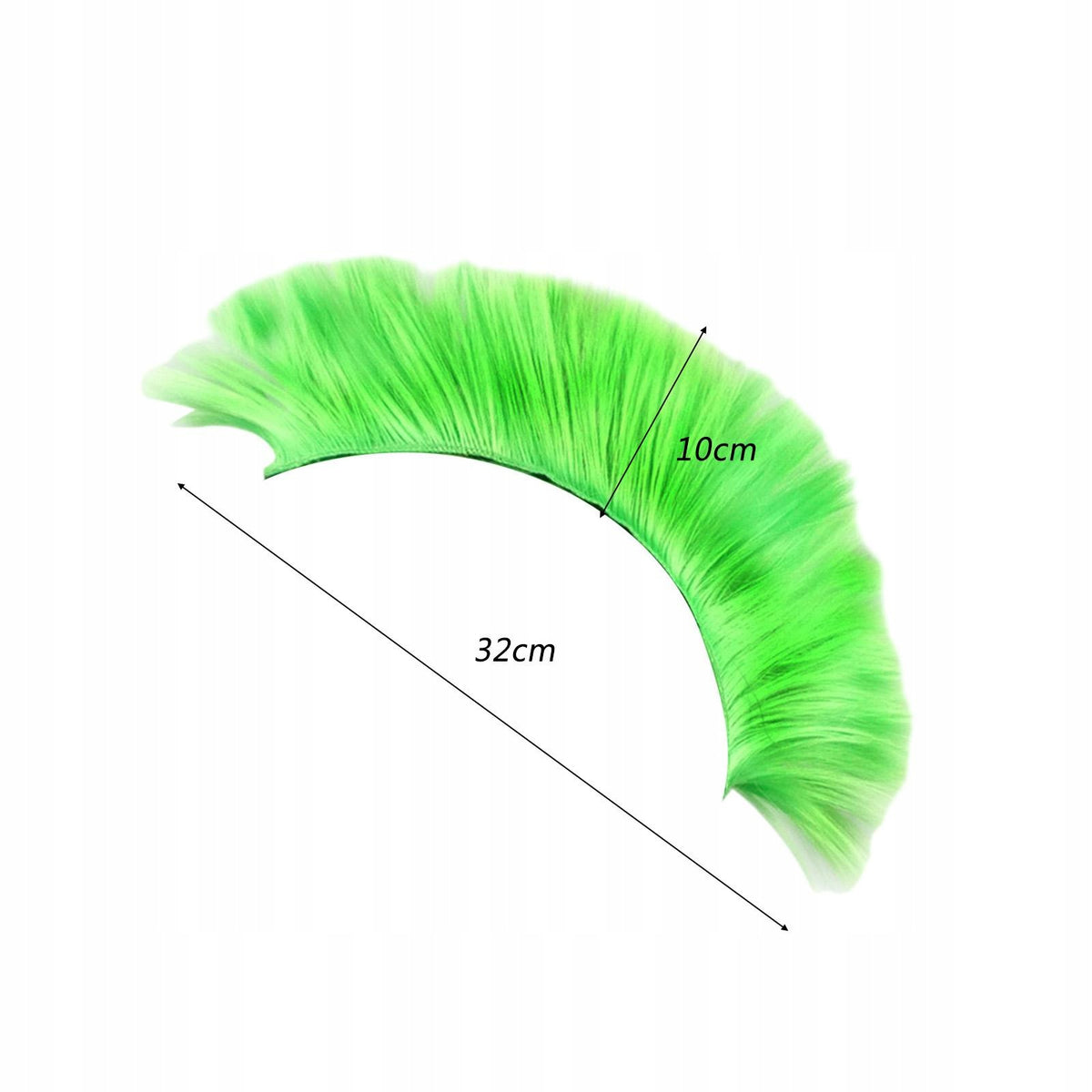 Punk Hair Wig Helmet Decor Hairpiece Extensions PET Fiber Breathable Green Manufacturer no brand