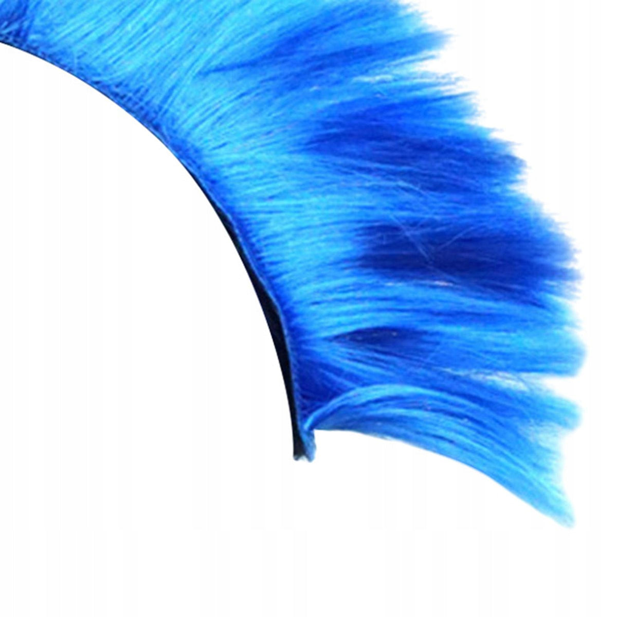 Punk Hair Wig Helmet Hairpiece Helmet Decor Motorcycle Hairpiece Blue Packaging status original