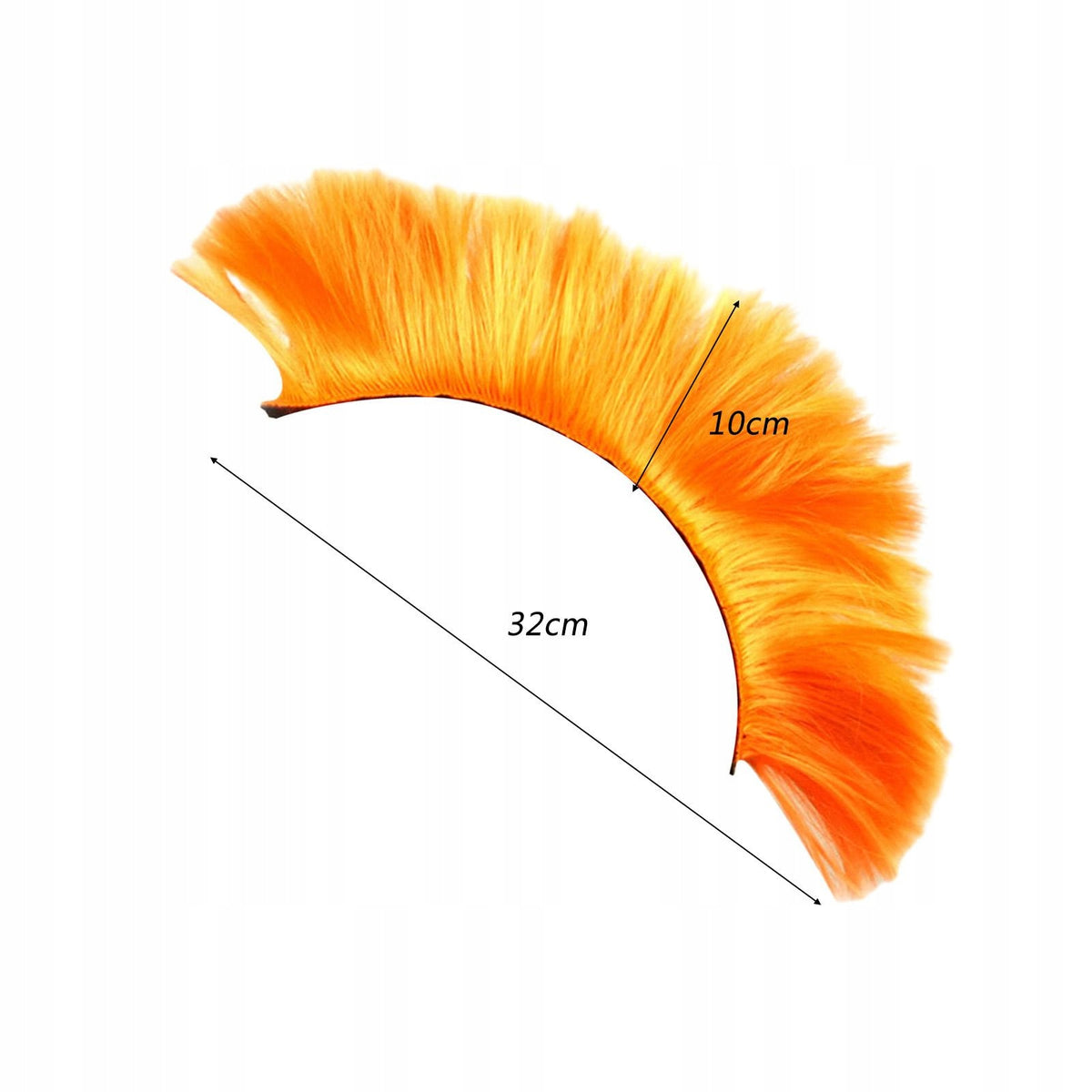 Punk Hair Wig Helmet Hairpiece Helmet Decor Motorcycle Hairpiece Orange Manufacturer no brand