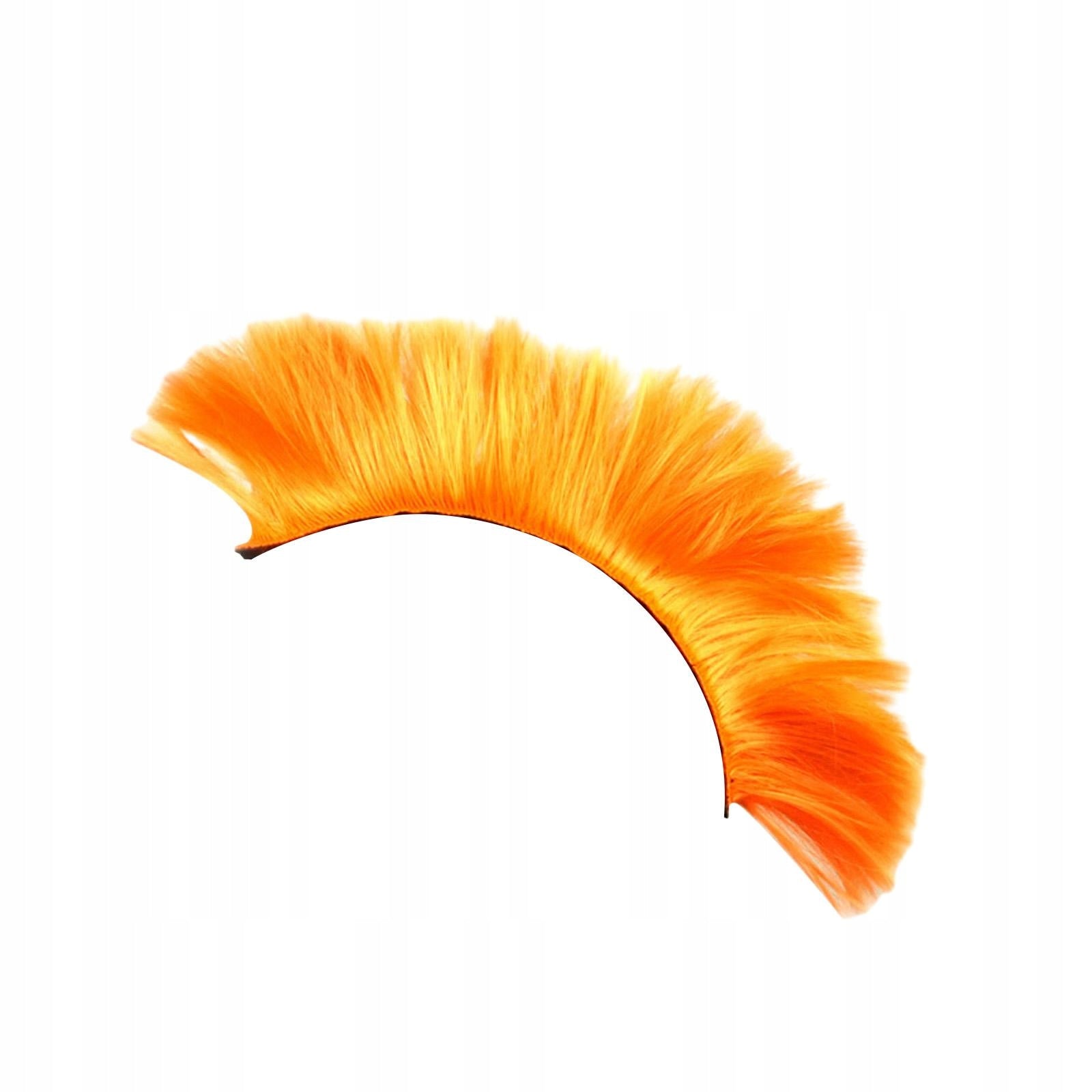 Punk Hair Wig Helmet Hairpiece Helmet Decor Motorcycle Hairpiece Orange