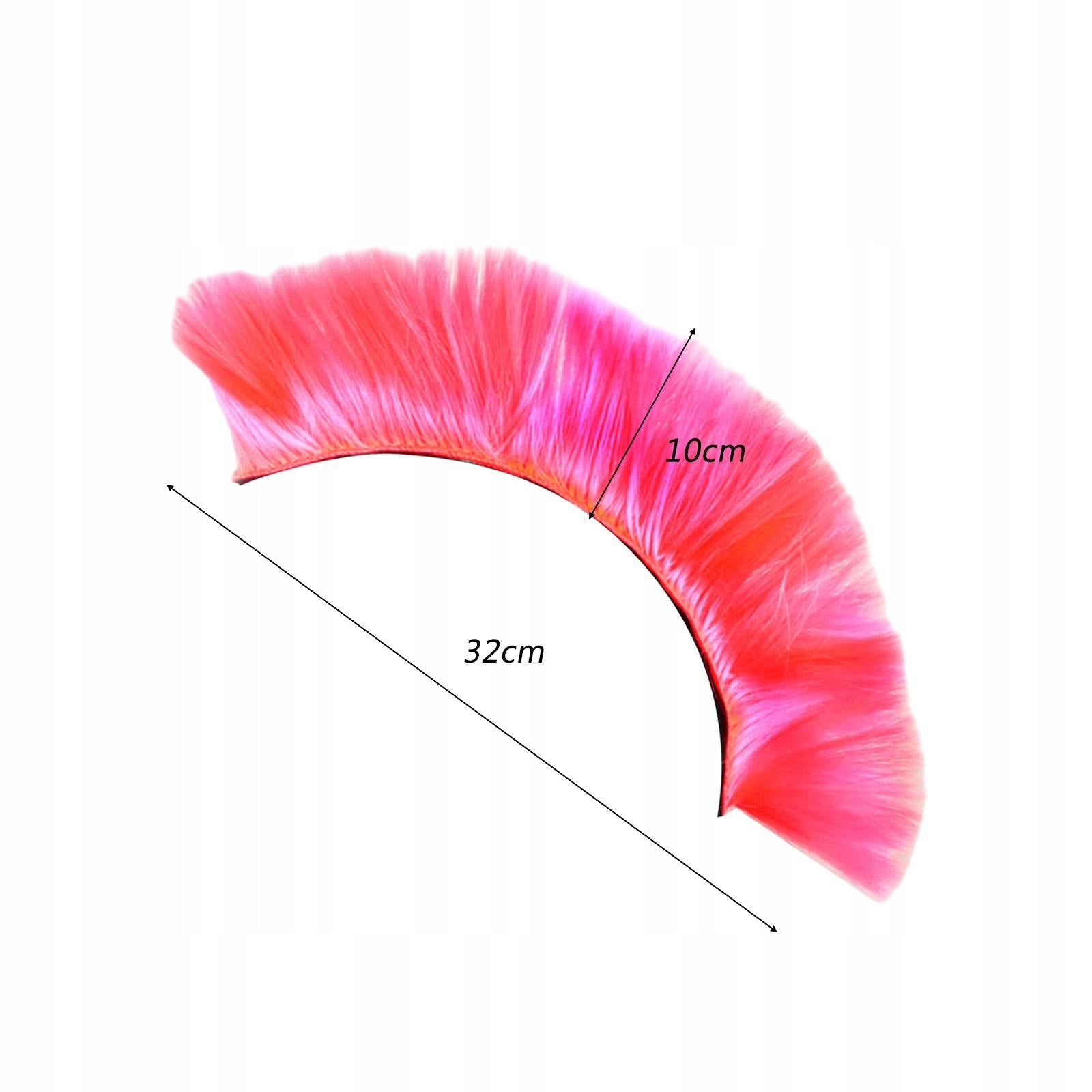 Punk Hair Wig Helmet Hairpiece Helmet Decor Motorcycle Hairpiece Pink Manufacturer no brand