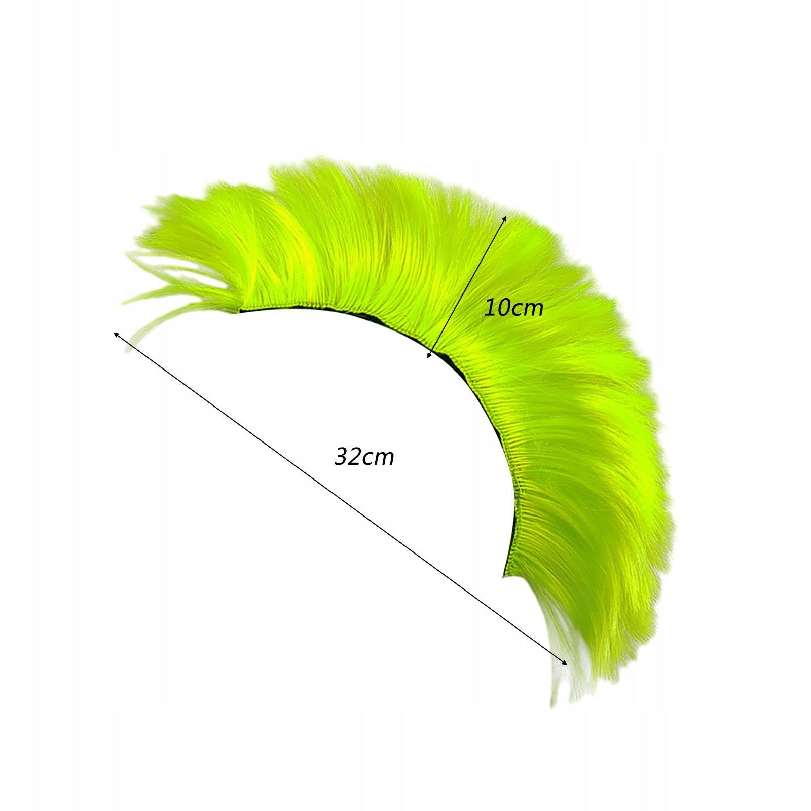 Punk Hair Wig Helmet Hairpiece Helmet Decor Motorcycle Light Green Packaging status original