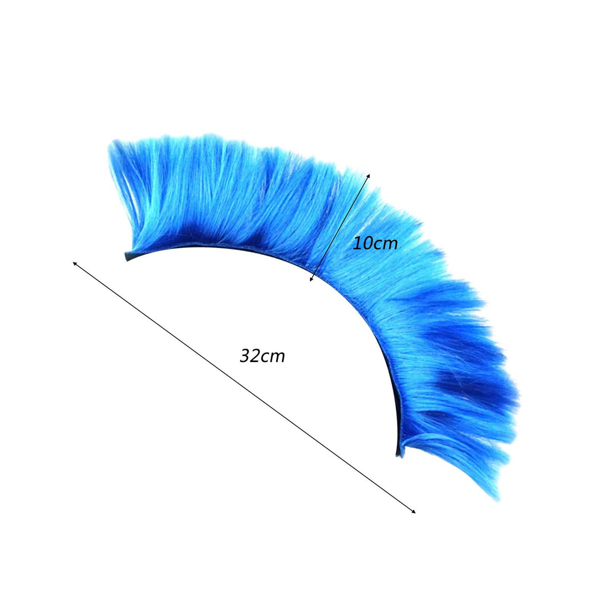 Punk Hair Wig Helmet Wigs Motorcycle Hairpiece Skinhead Wig Hair Bun Blue Packaging status original