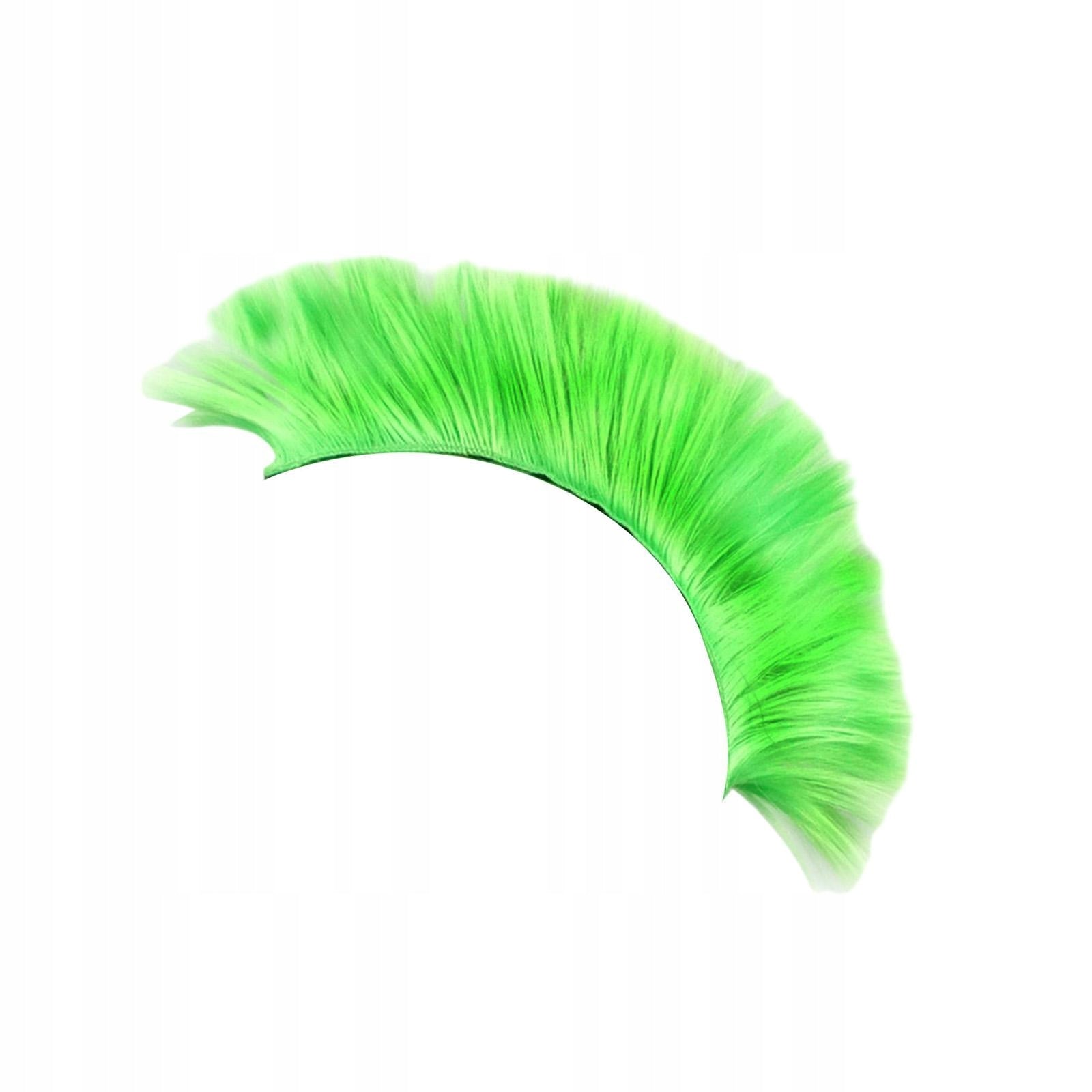 Punk Hair Wig Motorcycle Hairpiece Helmet Wigs Extensions PET Fiber Green