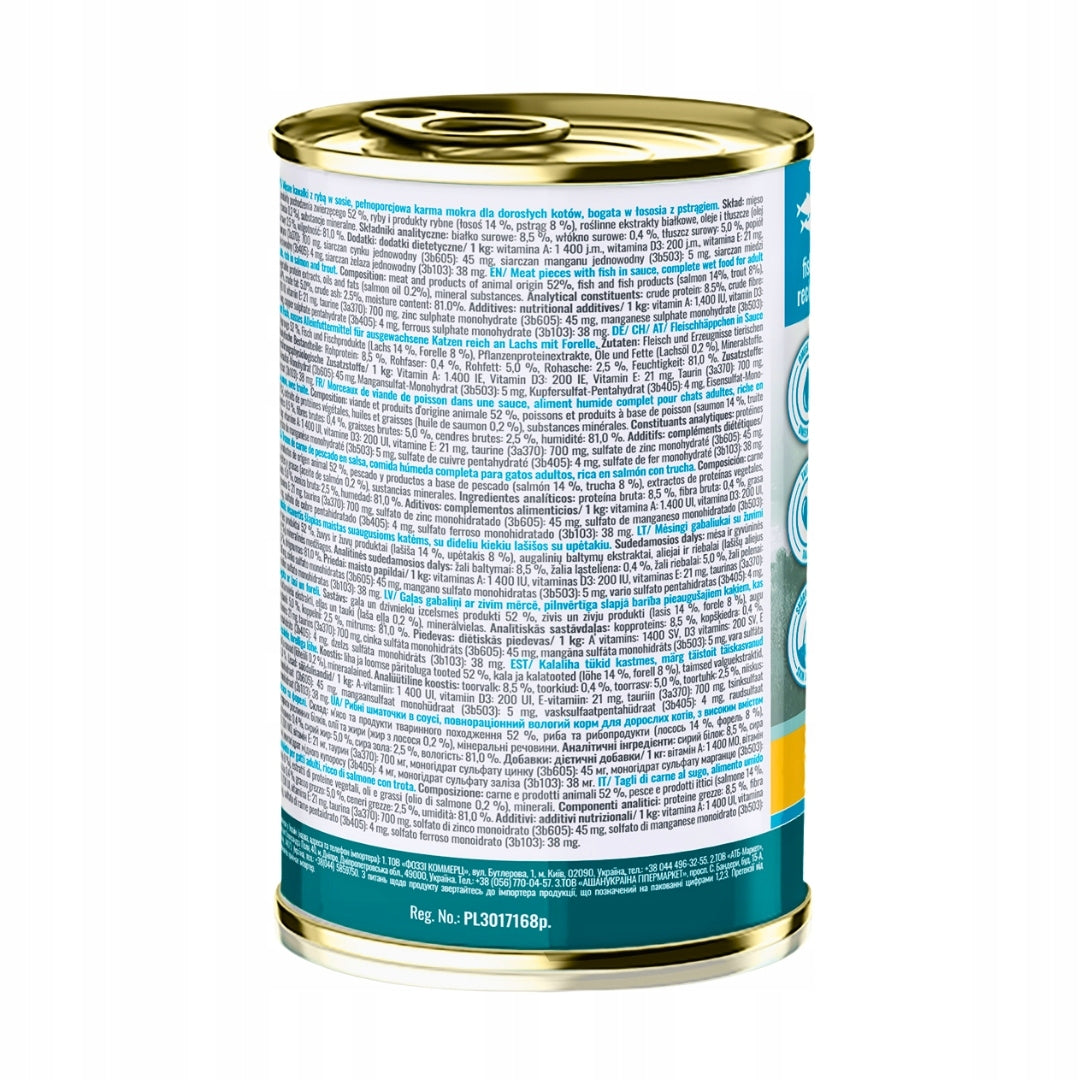 Pupil Prime Wet Cat Food Salmon with Trout 400g Manufacturer code 5906731522376