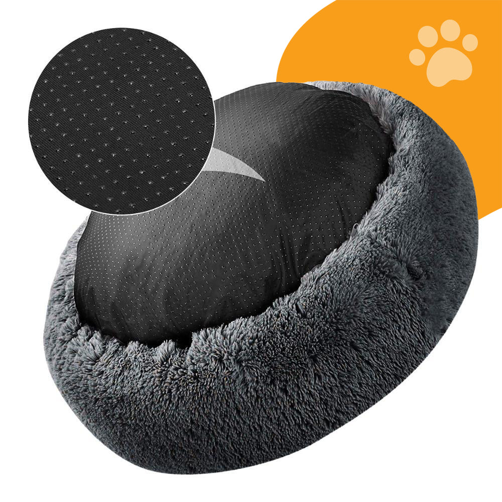 Pupilo Cat Big Dog Bed Plush Grey Pillow 100cm XXL Trade name Legowisko Donut Dla Psa Kota Duże XXL