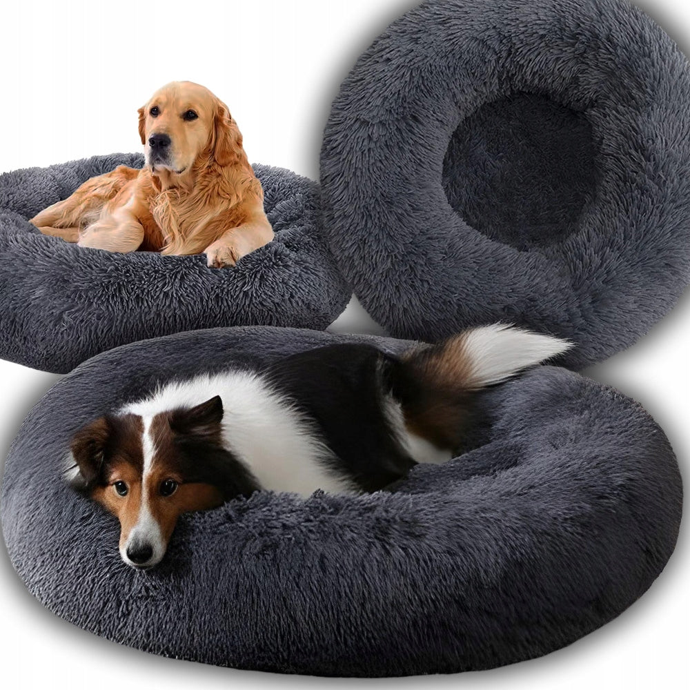 Pupilo Cat Big Dog Bed Plush Grey Pillow 100cm XXL