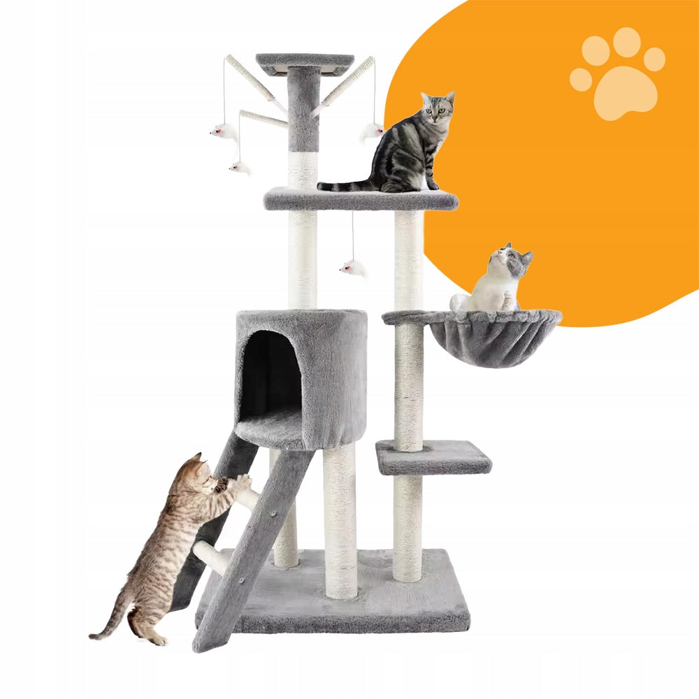 Pupilo Cottage Scratcher Bed Hammock Ladder For Cat Toys Mouse Sizal Trade name Legowisko Zabawka Drapak Dla Kotów