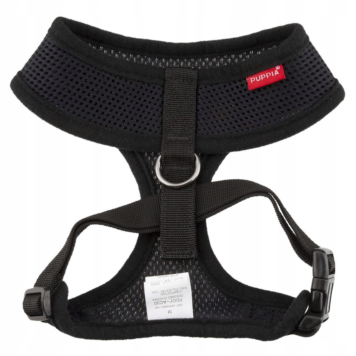 Puppia PDCF-AC30-BK-L Dog Harness L black, adjustable, polyester Manufacturer code PDCF-AC30-BK-L
