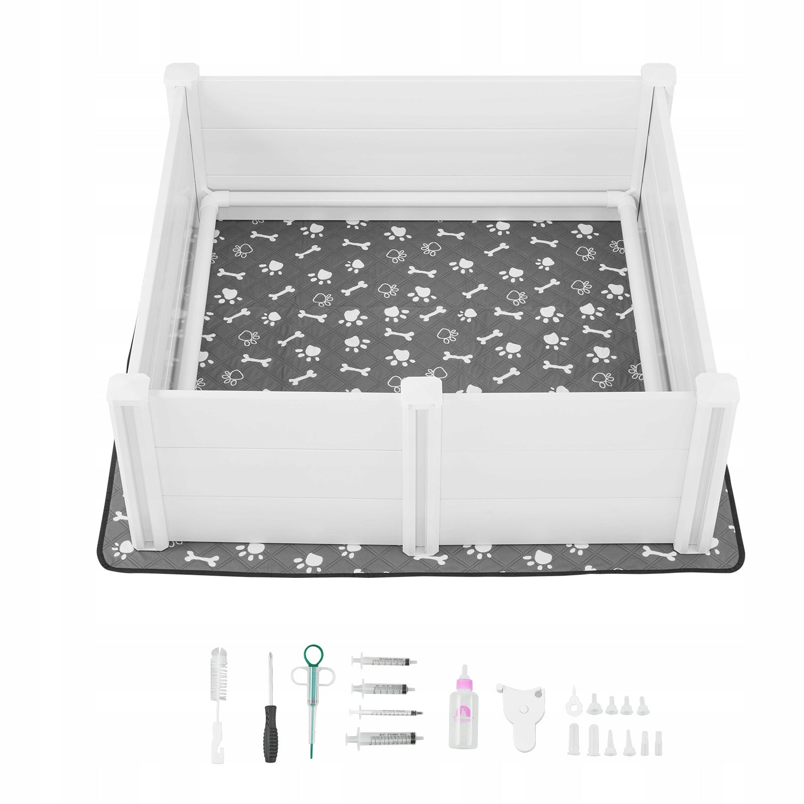 Puppies Cage Size L 122x122x46CM Adjustable Door With Pads Brand SucceBuy