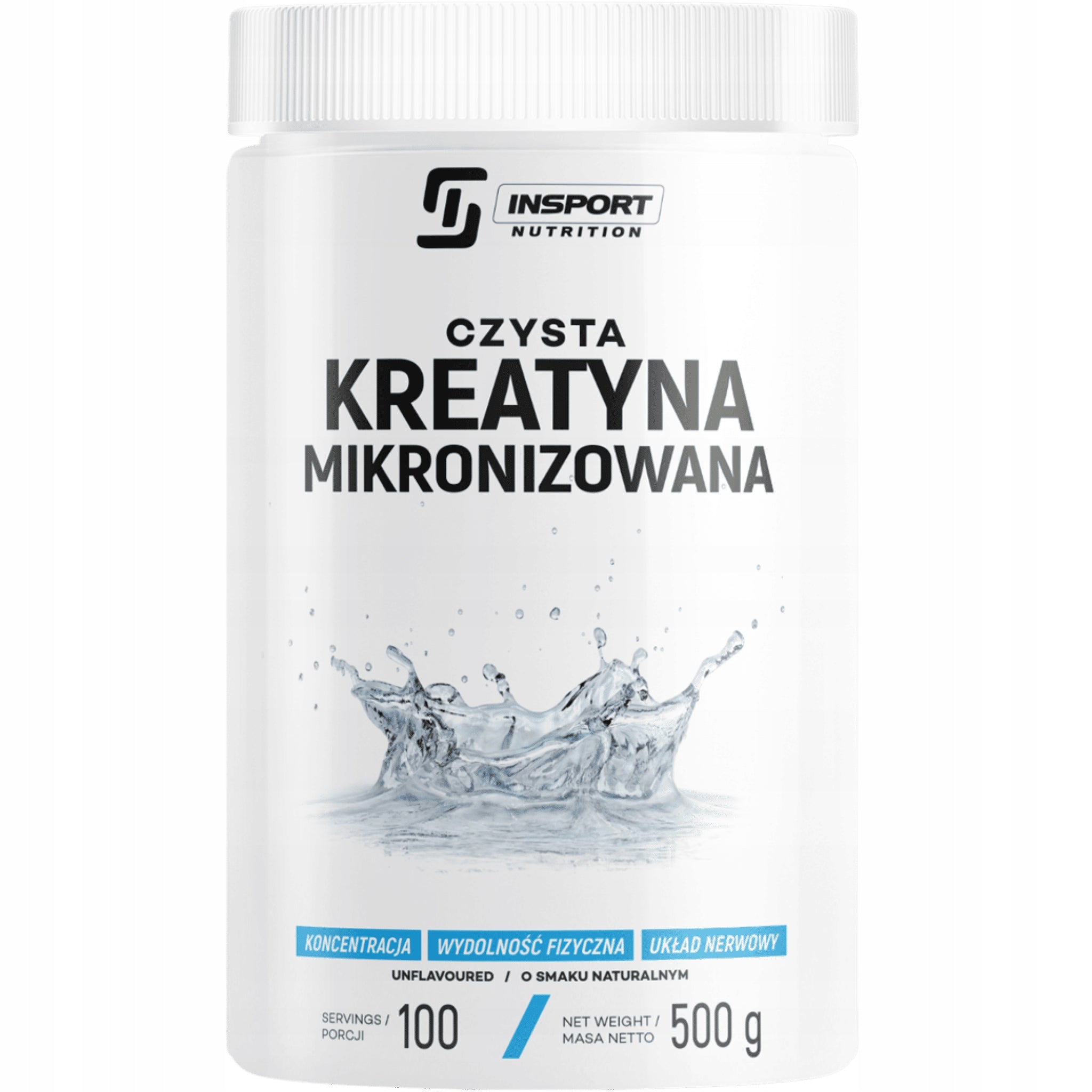 Pure CREATINE Monohydrate 500g MICRONIZED Strength regeneration | INSPORT Packaging status original