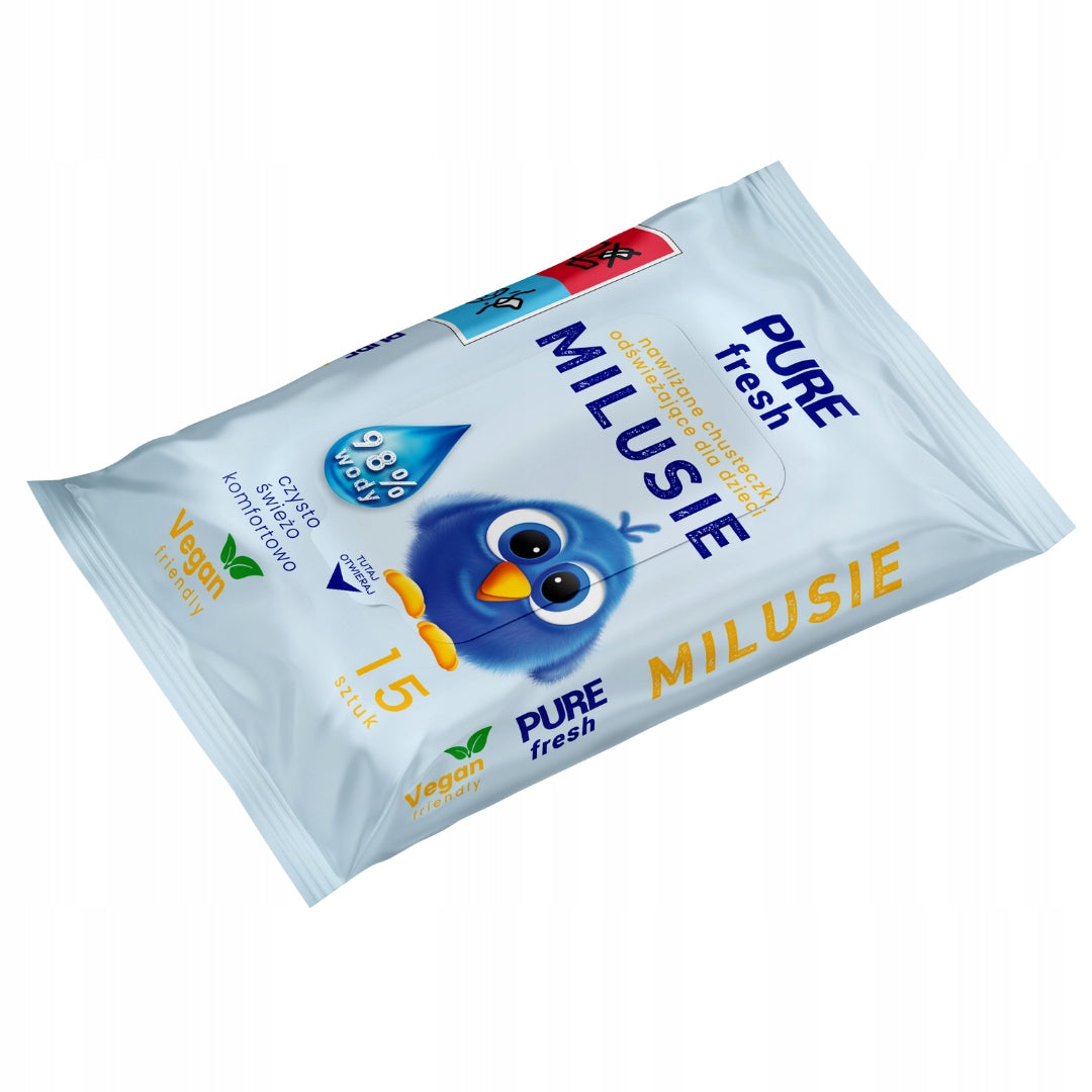 Pure Fresh Milusie Refreshing Wet Wipes for Children 15 pcs. Brand no brand