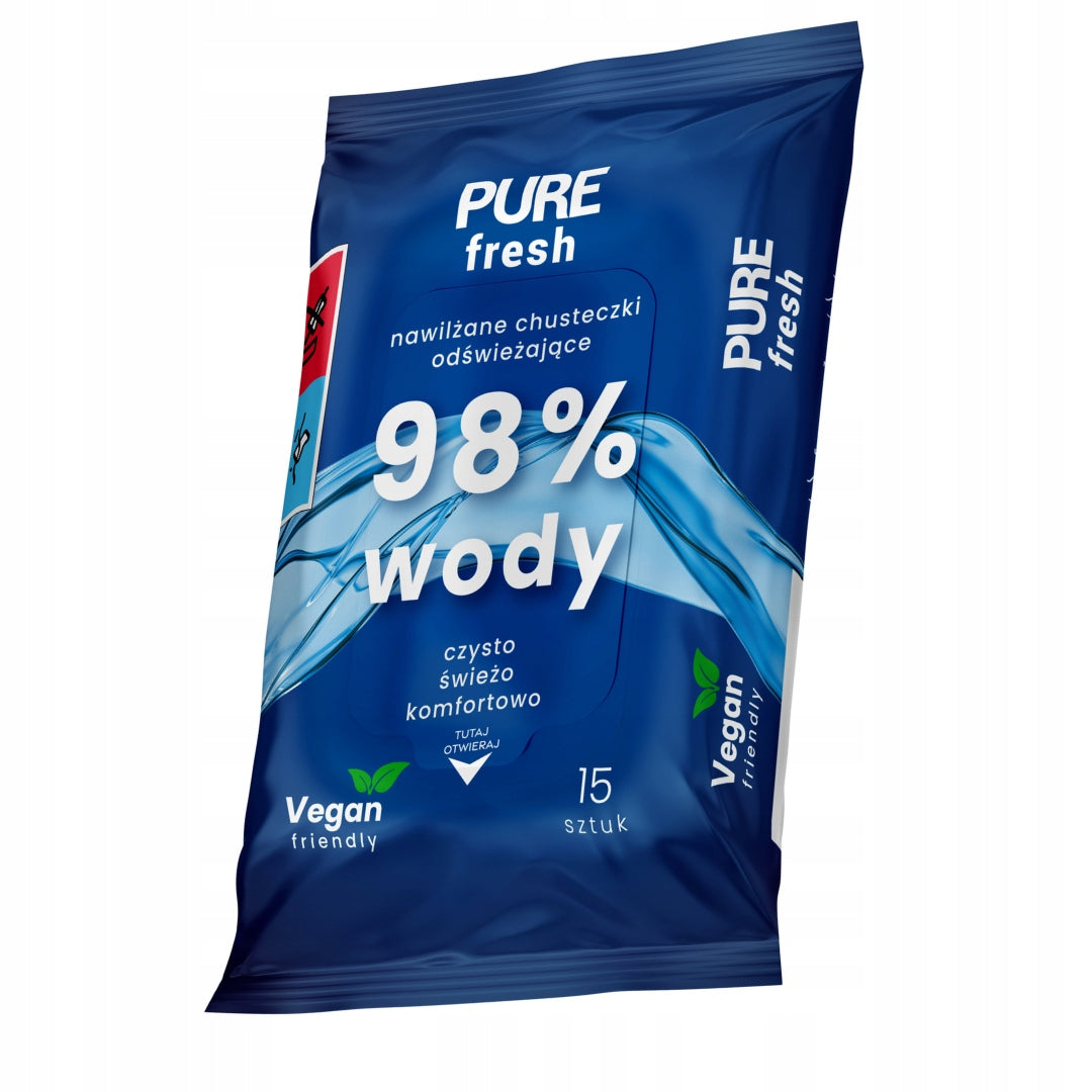 Pure Fresh Moisturized Wipes Refreshing 98% Water 15 Pack x3 Manufacturer code 5907022609325