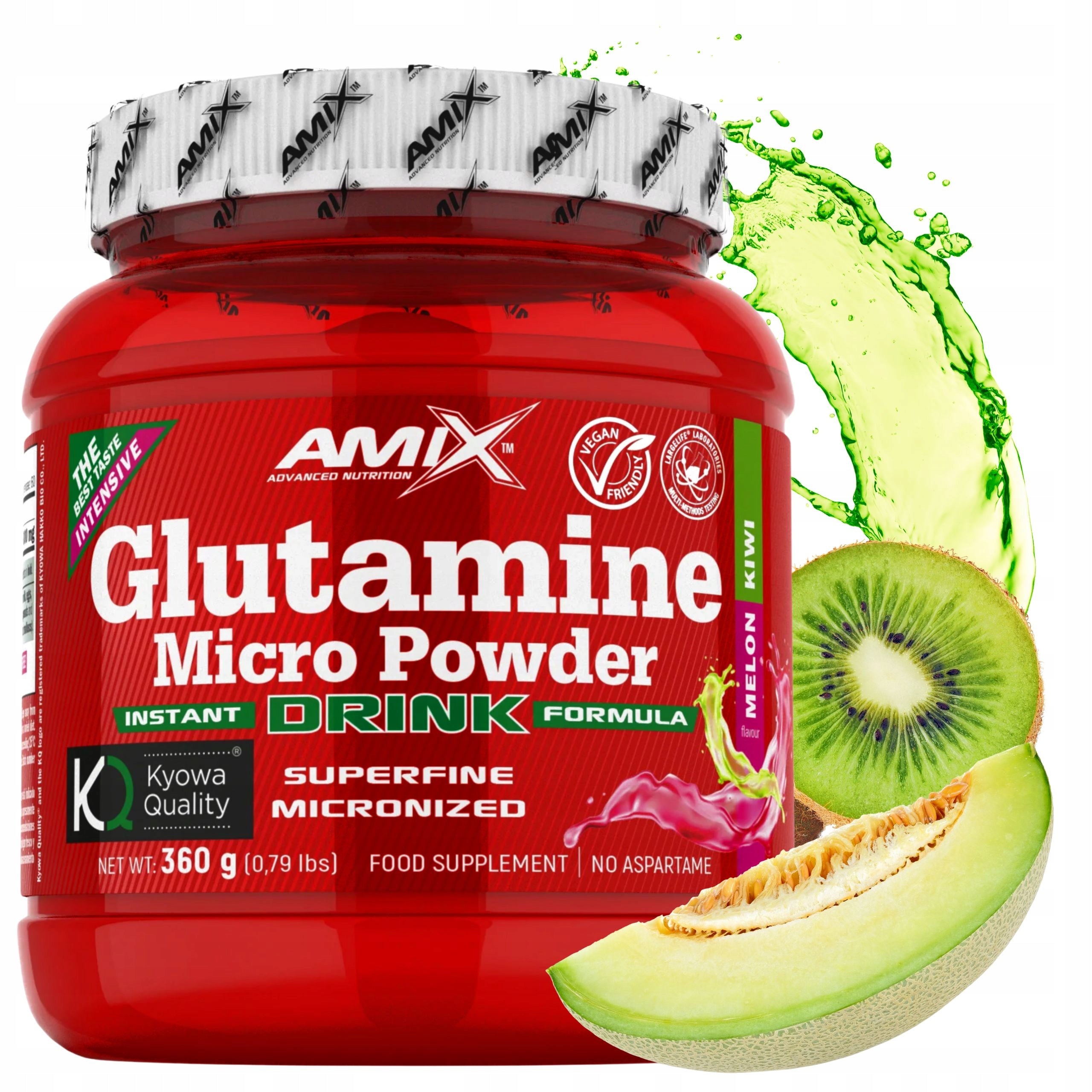 Pure L Glutamine Pure Glutamine Kyowa Quality 360g Taste of Kiwi-Melon
