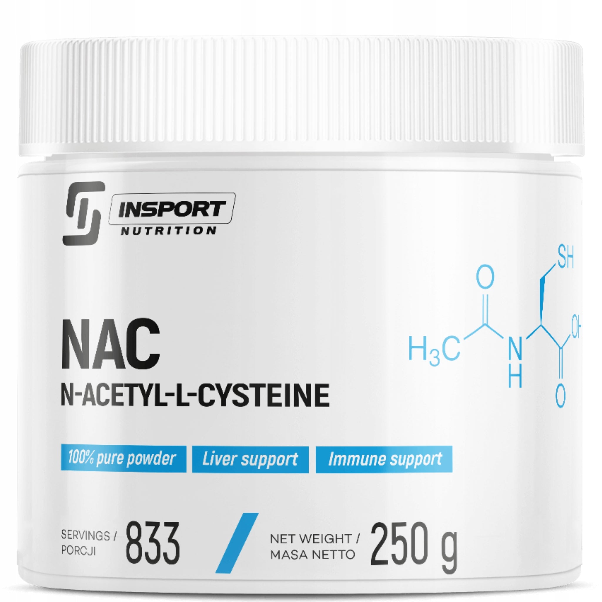 Pure NAC 250g N-ACETYL L-CYSTEINE Healthy LIVER PROTECTION | INSPORT
