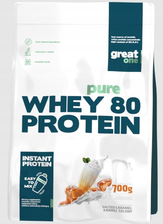 Pure Whey 80 Protein 700g SALTED CARAMEL-GreatOne whey protein concentrate
