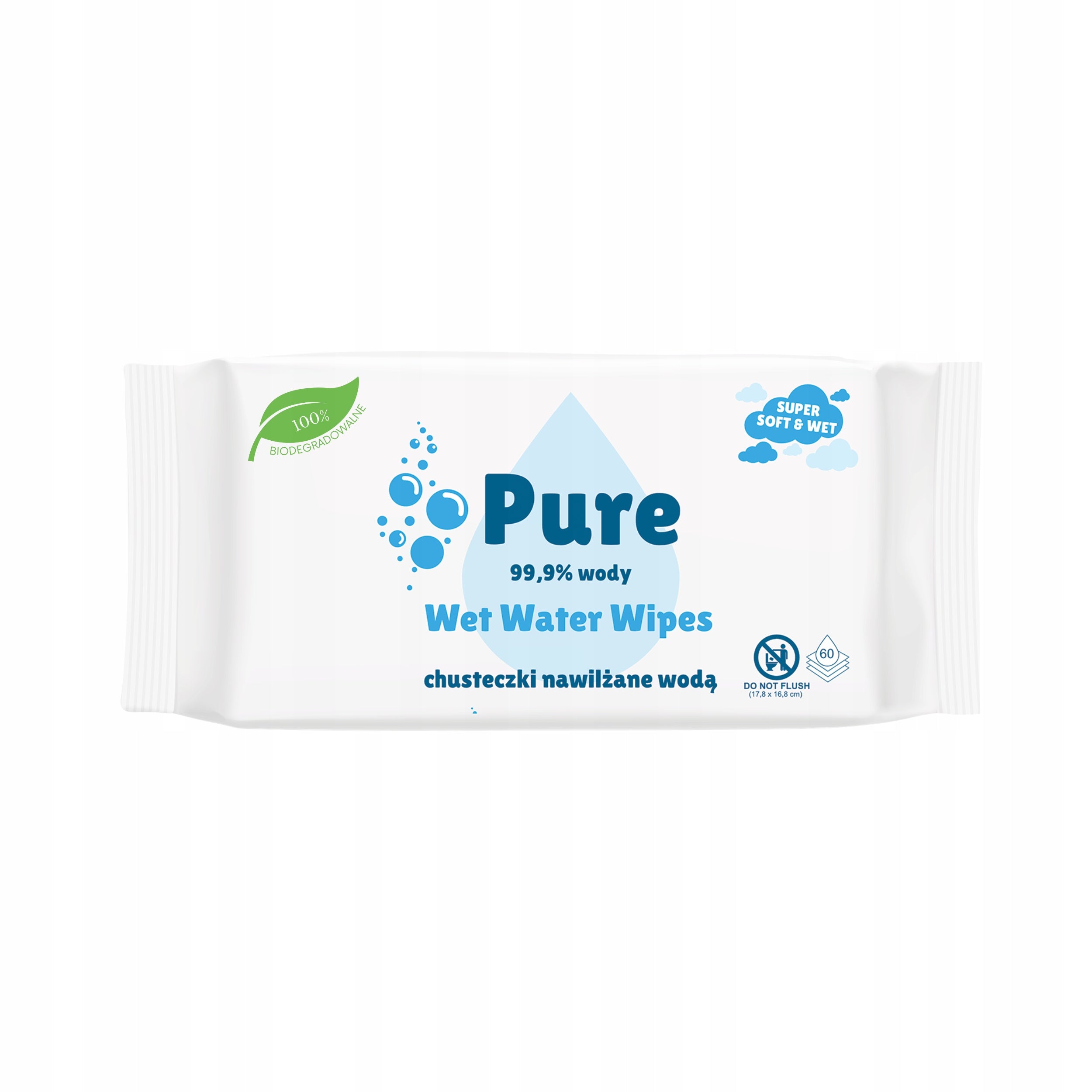 Pure wet wipes water wipes for babies 99,9% water 12x60pcs BIO Packaging status original