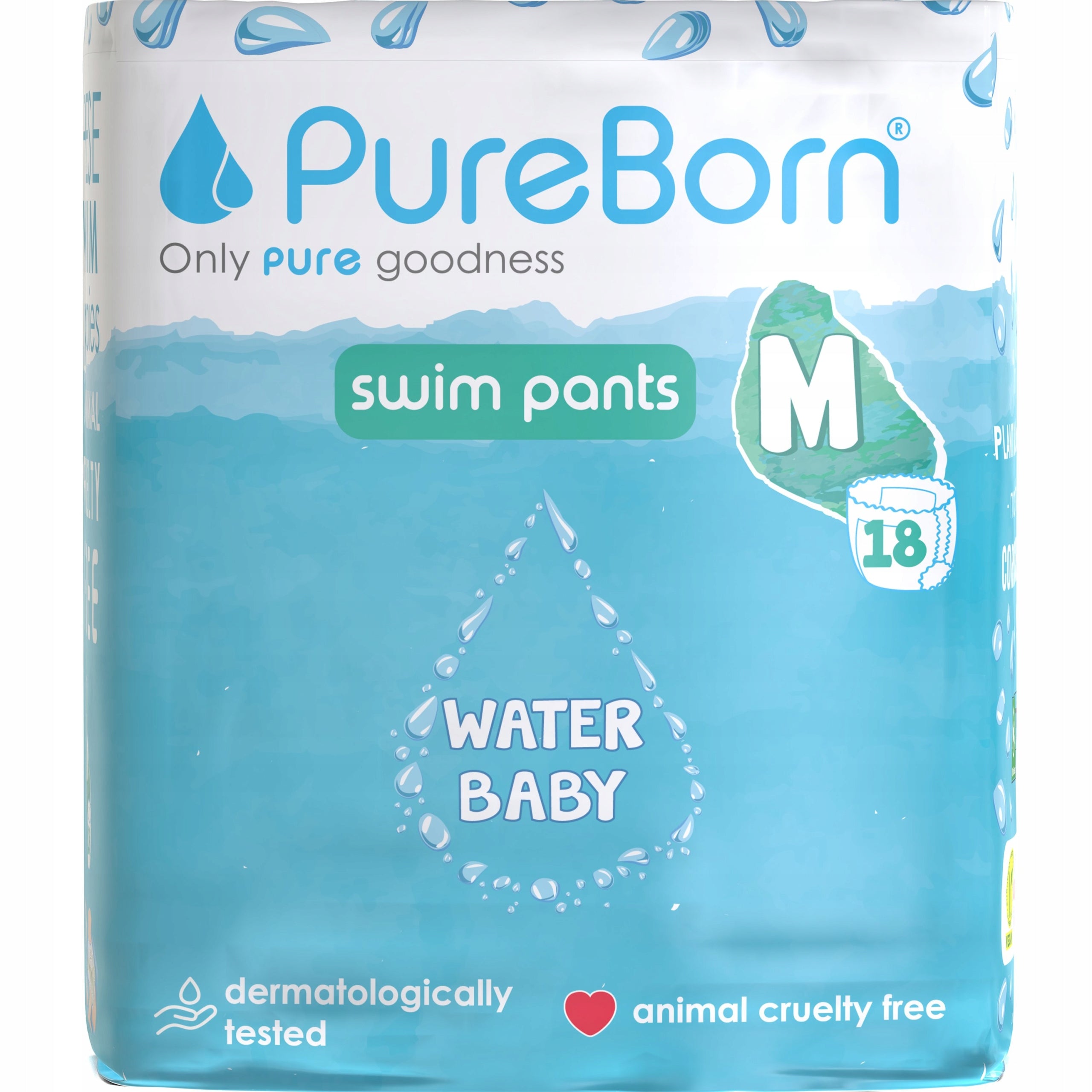 PureBorn Water Baby Swim Pants Medium (6-11 kg)