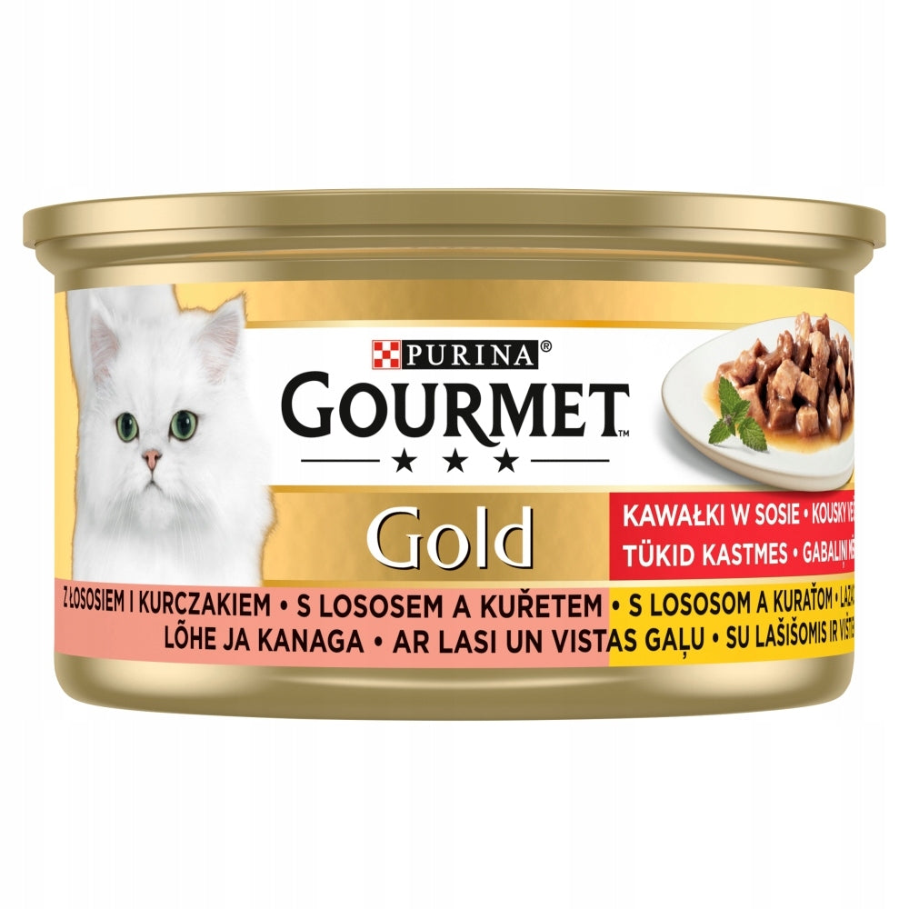 Purina GOURMET GOLD salmon and chicken in sauce 85g