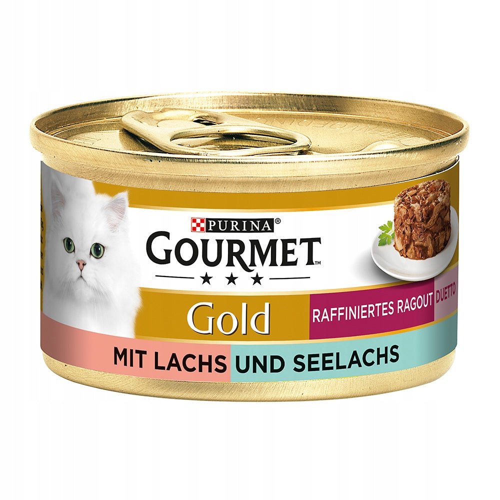 Purina GOURMET Gold Duetto – Salmon and Cod, Premium Cat Food 85g Manufacturer code 7613037939941