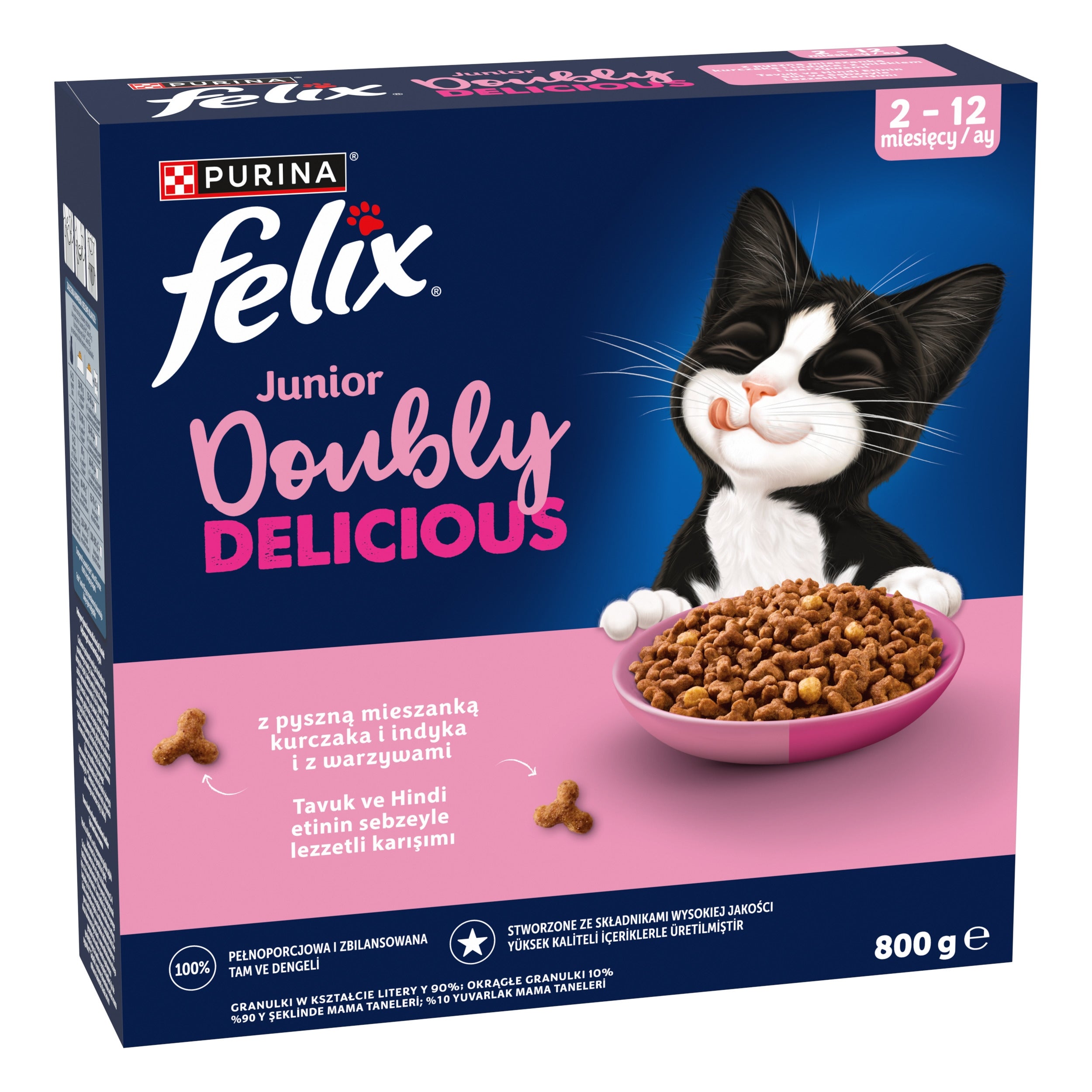 Purina One Bifensis Adult Cat Food Chicken 800g Brand Felix