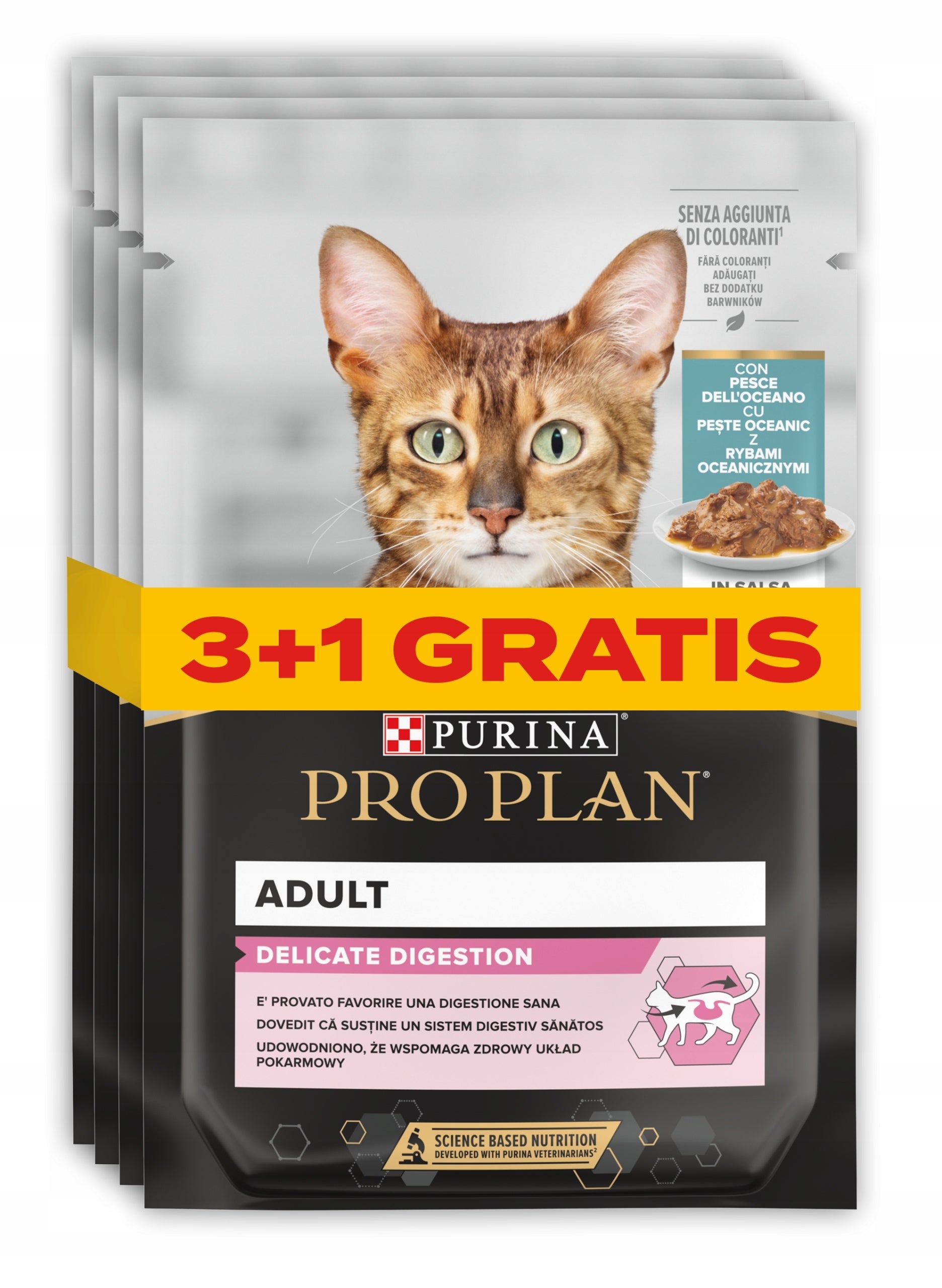 Purina Pro Plan Delicate With Fish for Cat 4x85g (3+1)