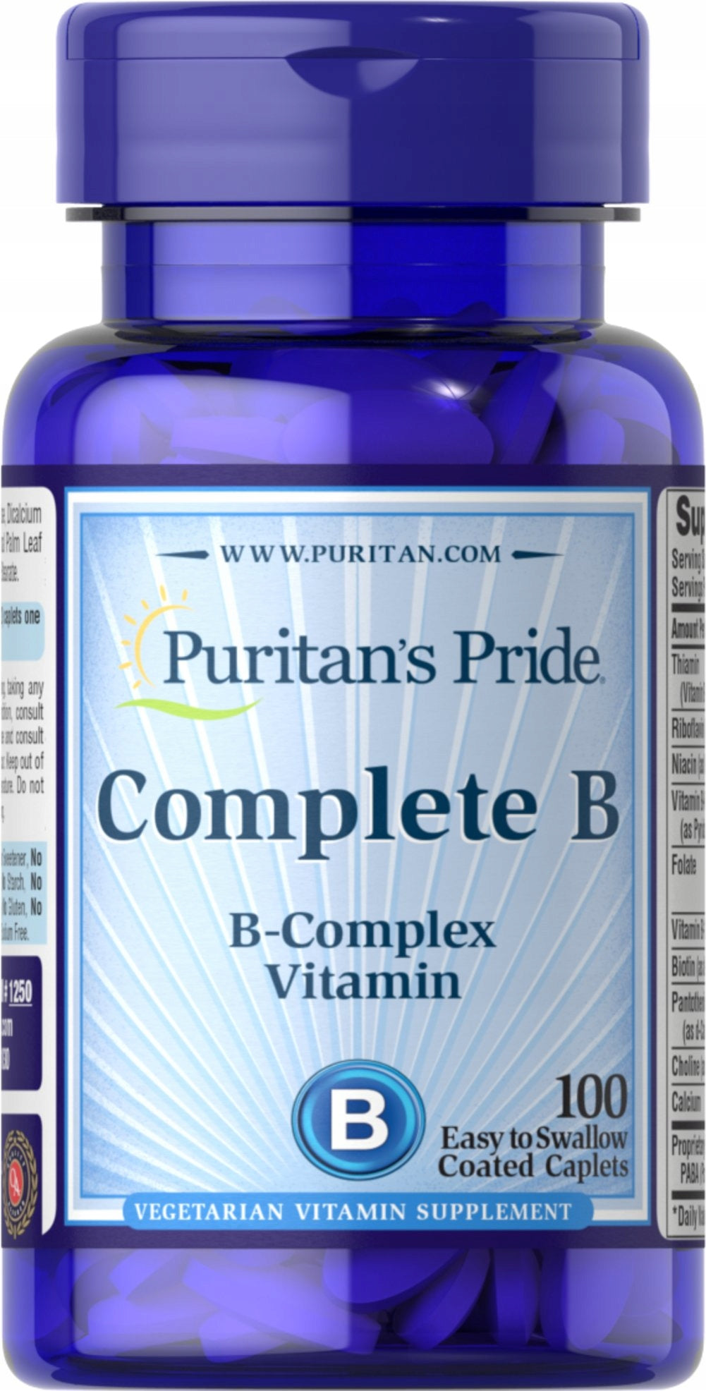 Puritans Pride B-Complex 100 capsules B COMPLEX