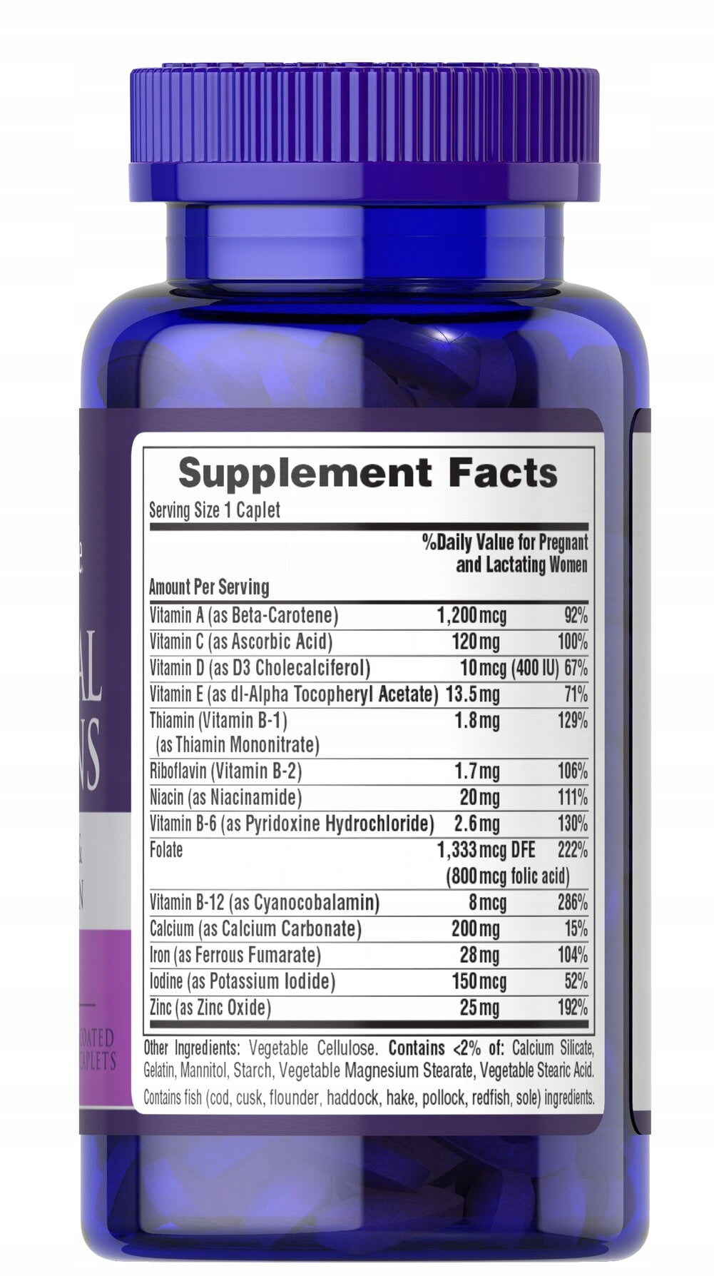 Puritans Pride Prenatal VITAMINS AND MINERALS FOR PREGNANT 100 tablets EAN (GTIN) 074312137006