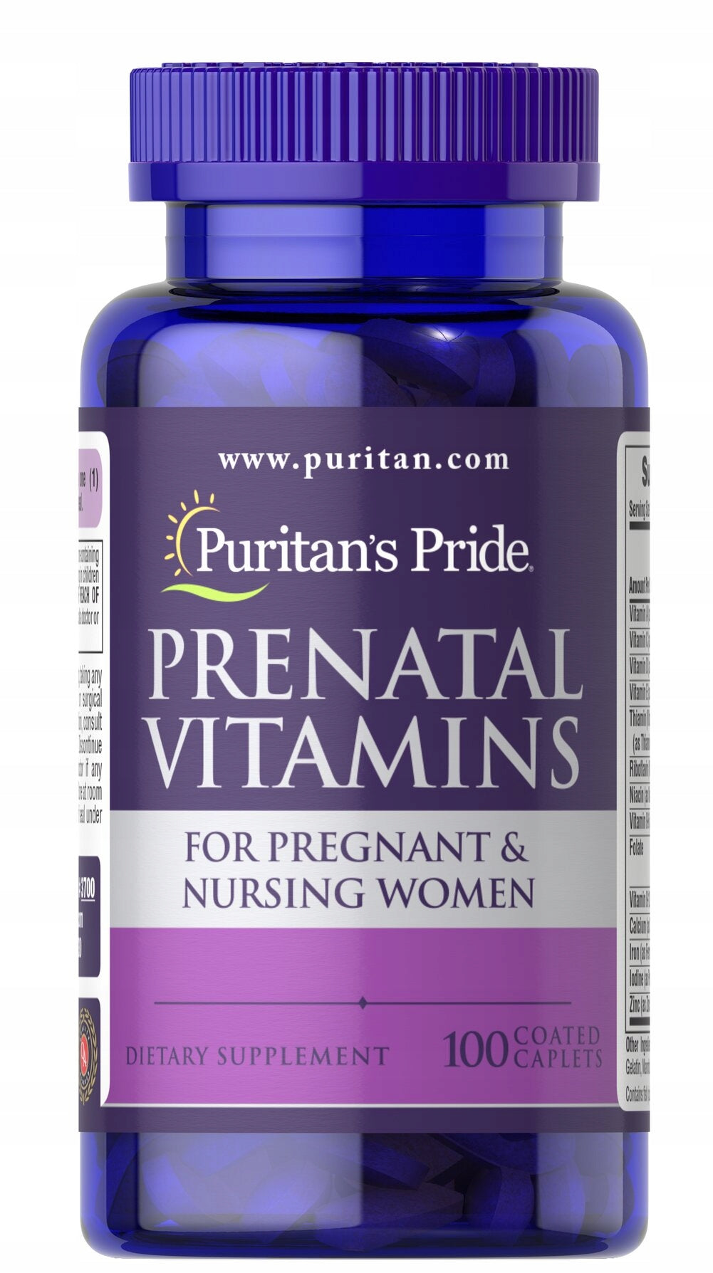 Puritans Pride Prenatal VITAMINS AND MINERALS FOR PREGNANT 100 tablets