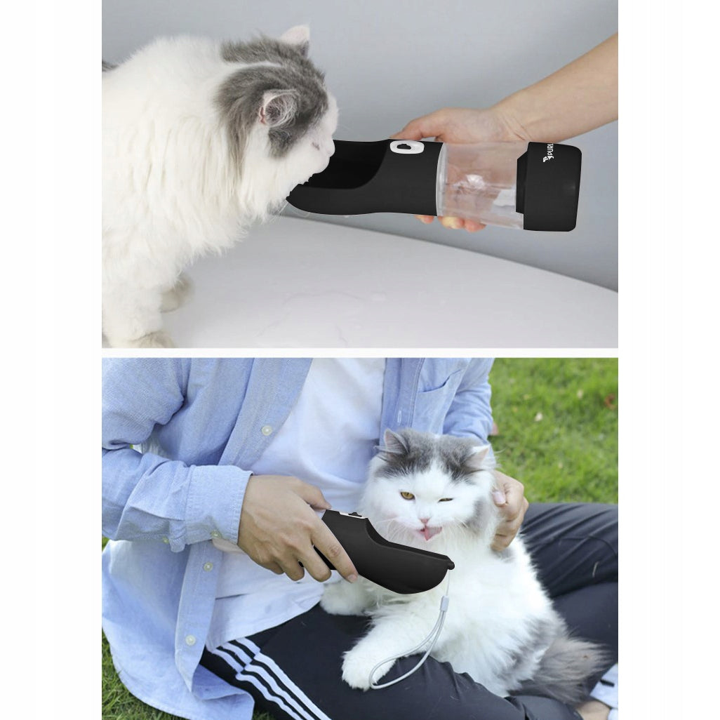 Purlov Bottle travel water bottle drinker with dog bowl for travel walk Material made from a synthetic material