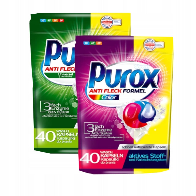 Purox 2x Color Universal Washing Capsules 80 pcs