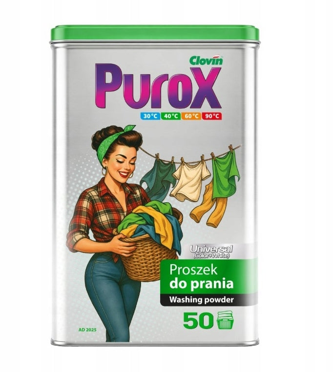 Purox Universal Retro Edition Powder 3kg Can 50 Washes