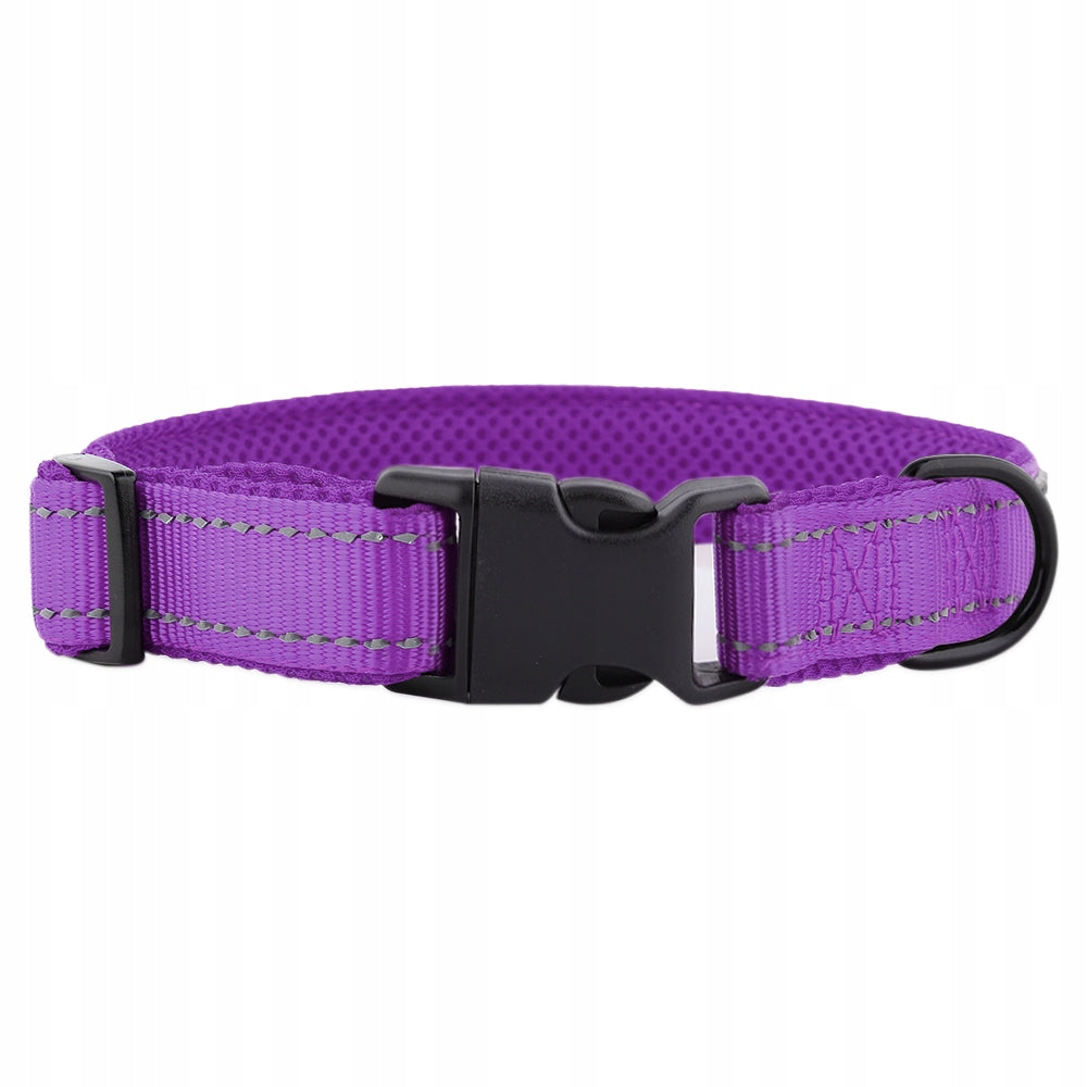 Purple Dog Collar S Reflective Material HUGGY DOGGY Size S Packaging status original