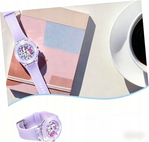 Purple, glowing watch strap – gift for a girl