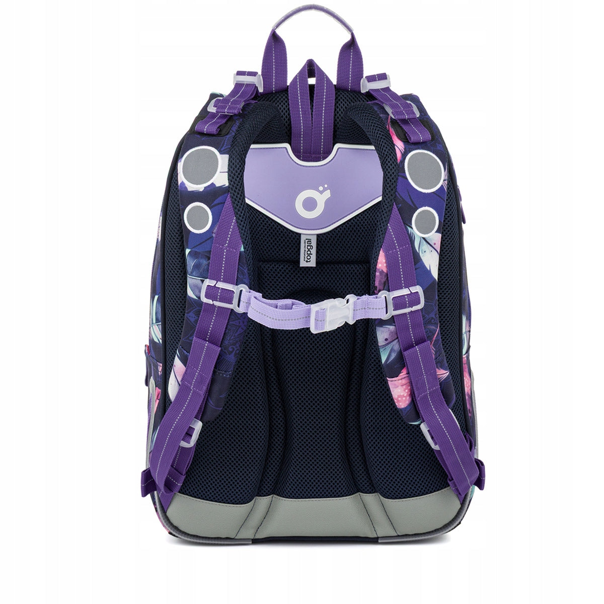 Purple school backpack with feathers Topgal LYNN 26008 2-5 class Brand Topgal