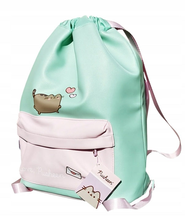 Pusheen STRING BACKPACK Shades of pink, Shades of green