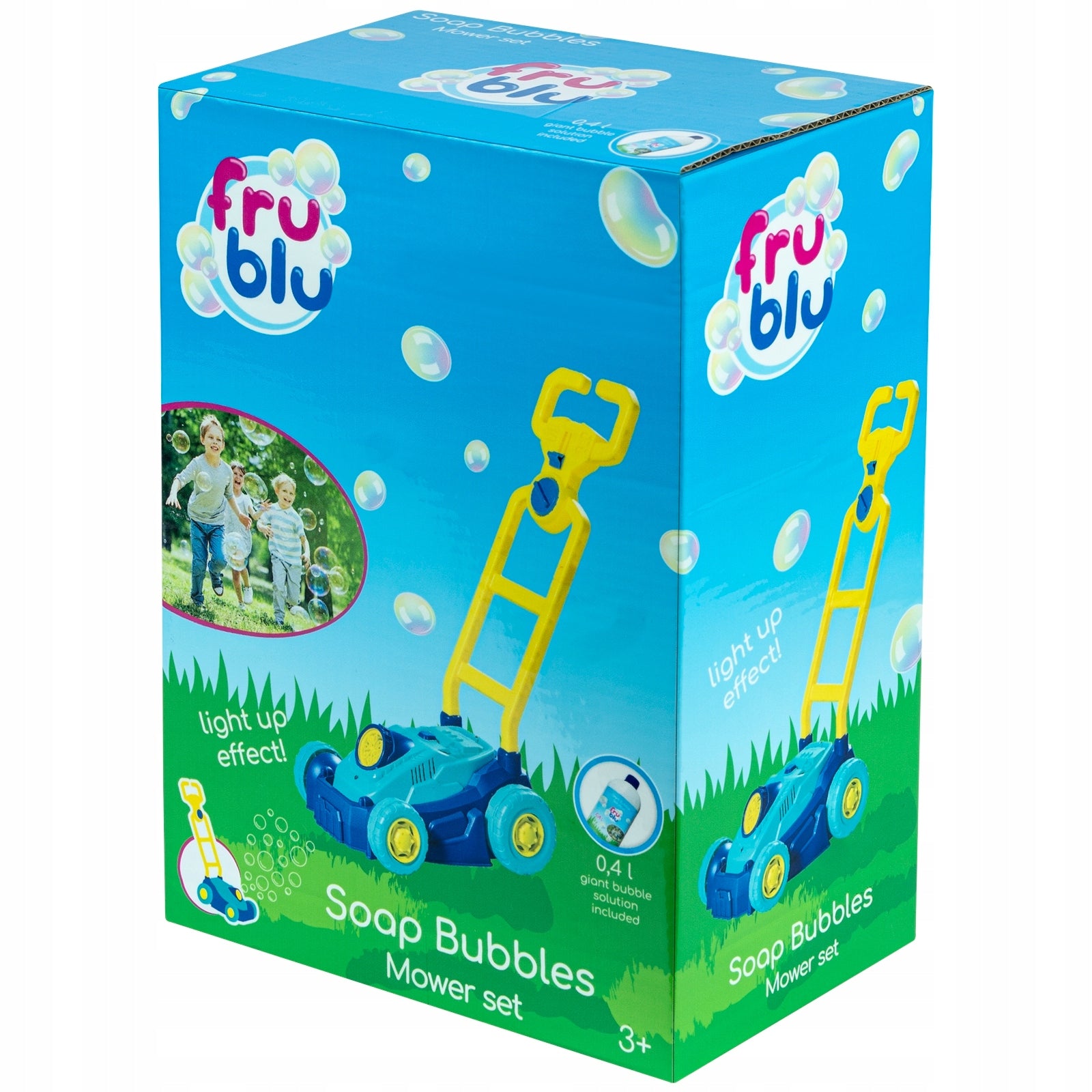 Pusher MOWER FRU BLU GENERATES SOAP BUBBLES liquid does not stain clothes!! +LED Manufacturer code DKF0158