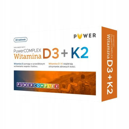 PuwerComplex Vitamin D3+K2, 30 tablets