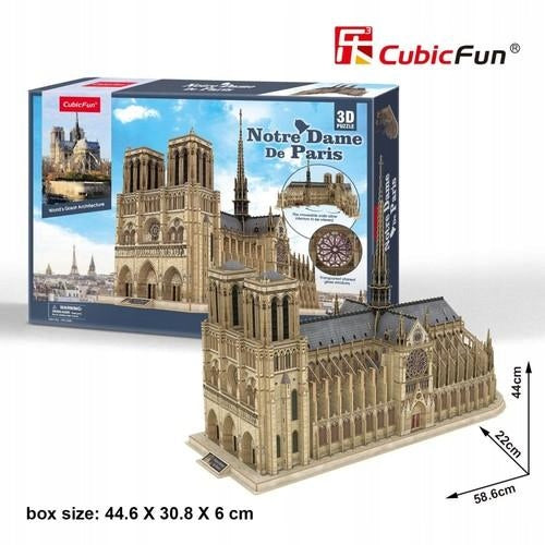 3D dėlionė Noterdamo katedra CubicFun, 293 d.