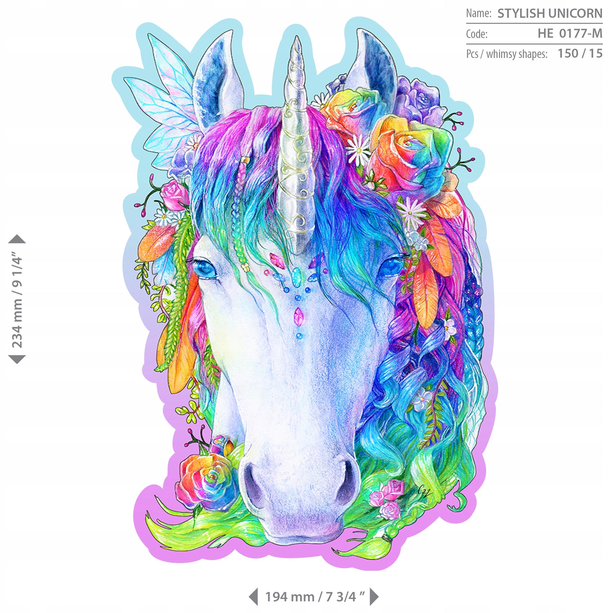 Holzpuzzle Einhorn, 150 T. 