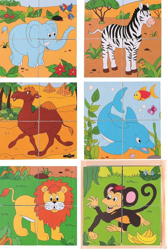 Kubelių dėlionė "Zoologijos sodas", Woody